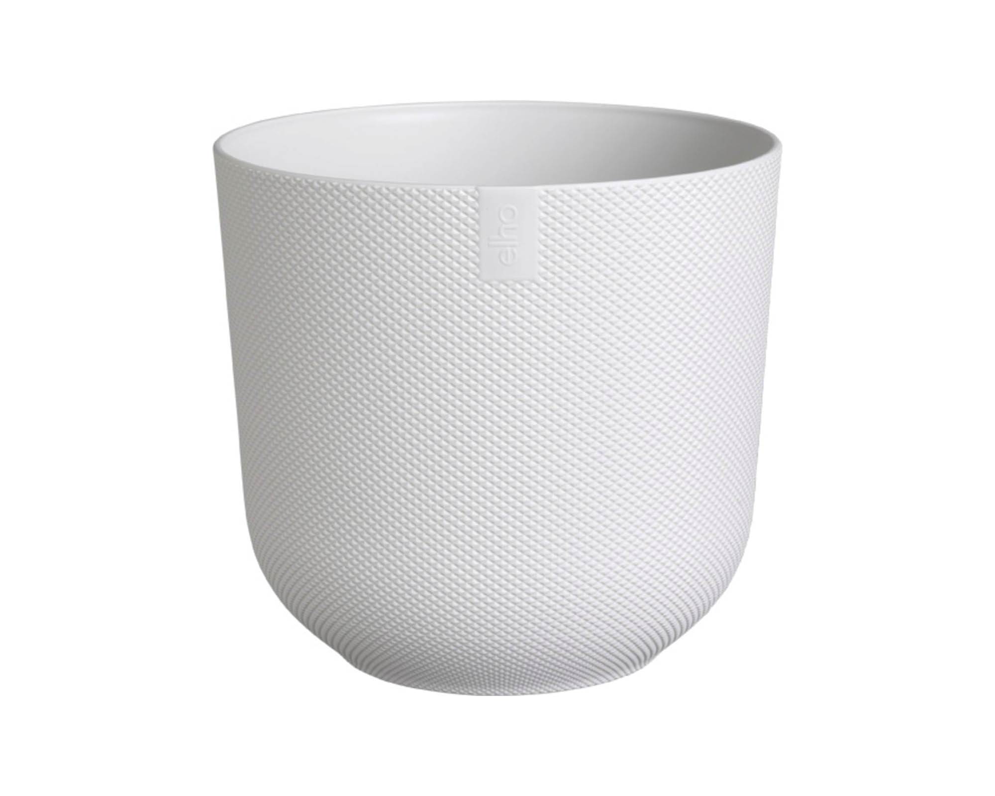 Cachepot Tondo Jazz Bianco Seta D16cm in Plastica Riciclata - Elho
