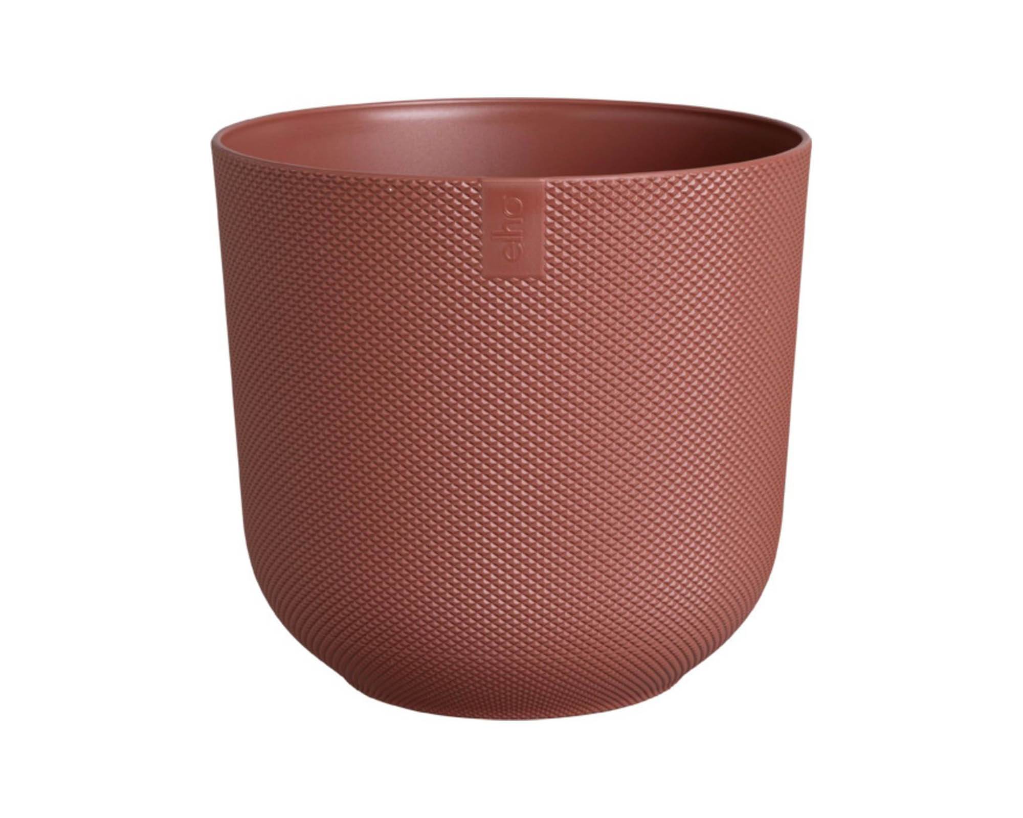 Cachepot Tondo Jazz Rosso Toscano D16cm in Plastica Riciclata - Elho