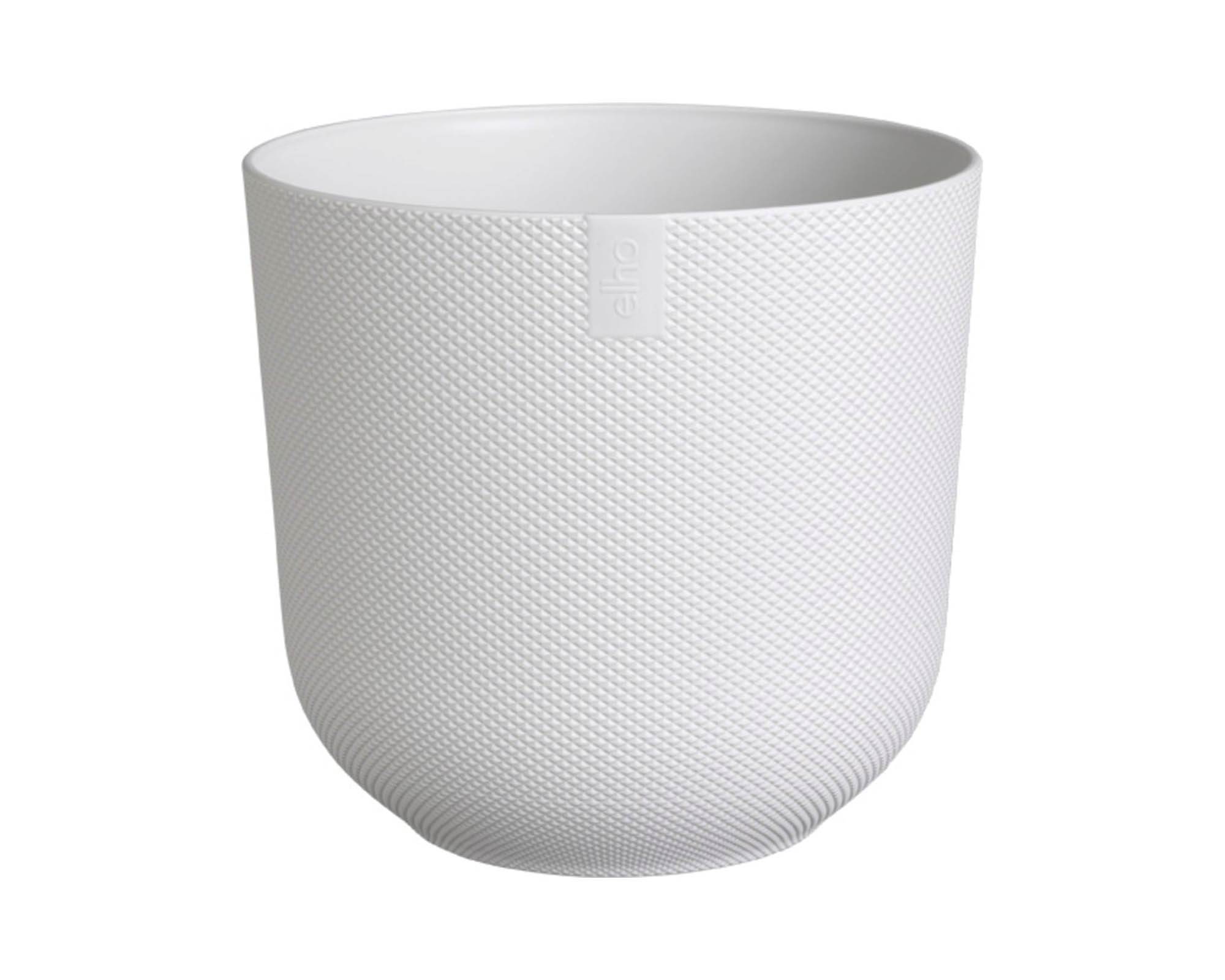 Cachepot Tondo Jazz Bianco Seta D19cm in Plastica Riciclata - Elho
