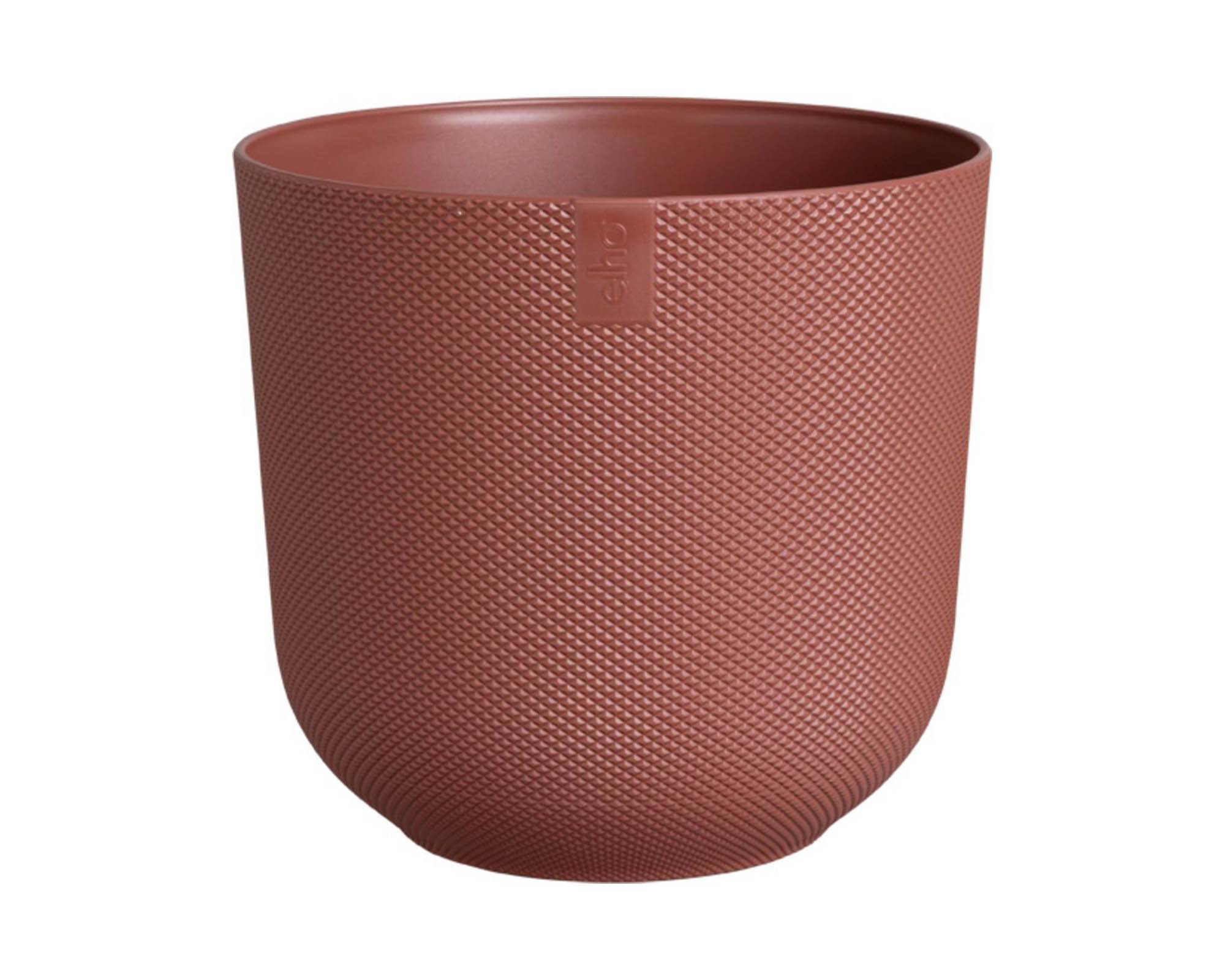 Cachepot Tondo Jazz Rosso Toscano D19cm in Plastica Riciclata - Elho