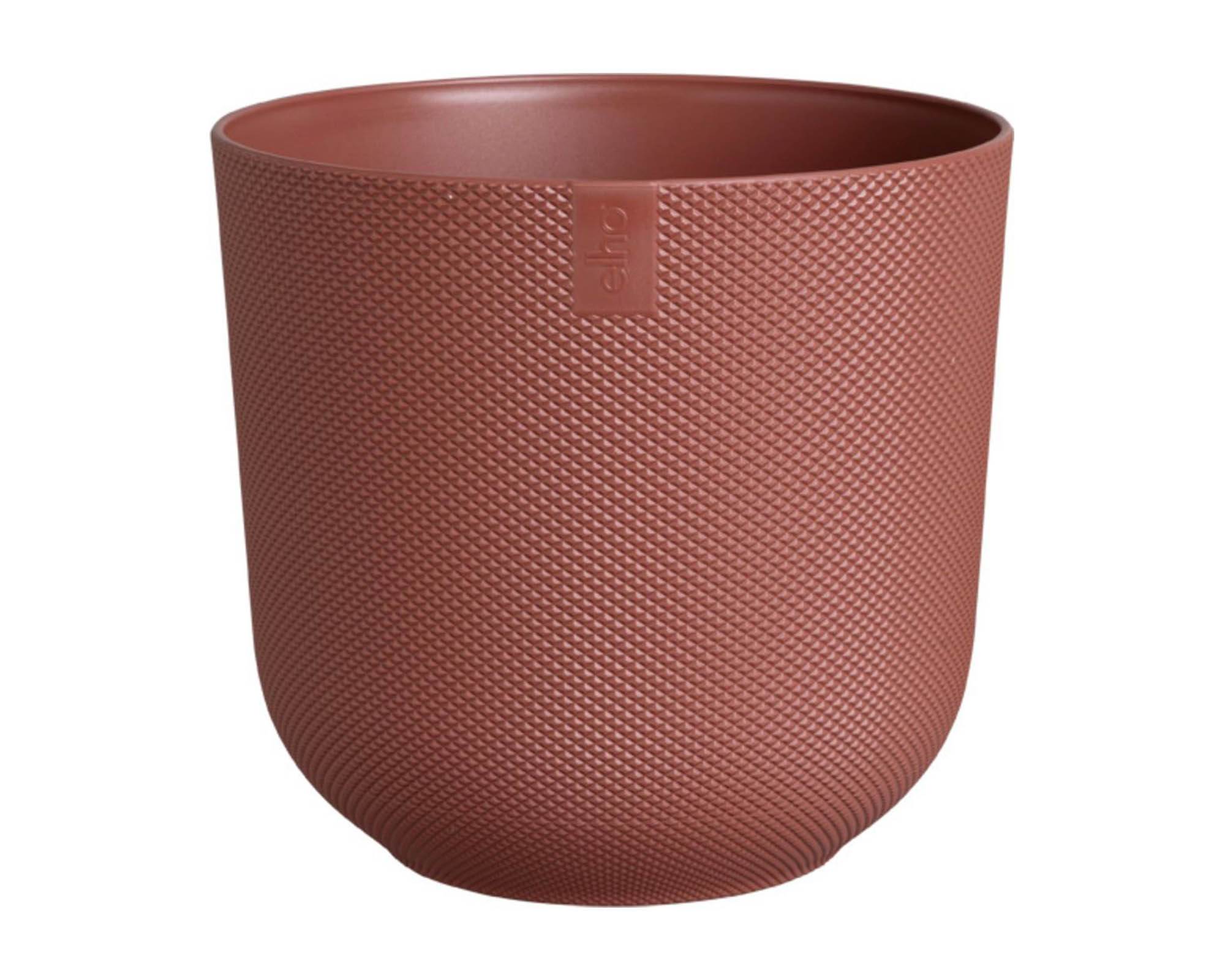 Cachepot Tondo Jazz Rosso Toscano D23cm in Plastica Riciclata - Elho