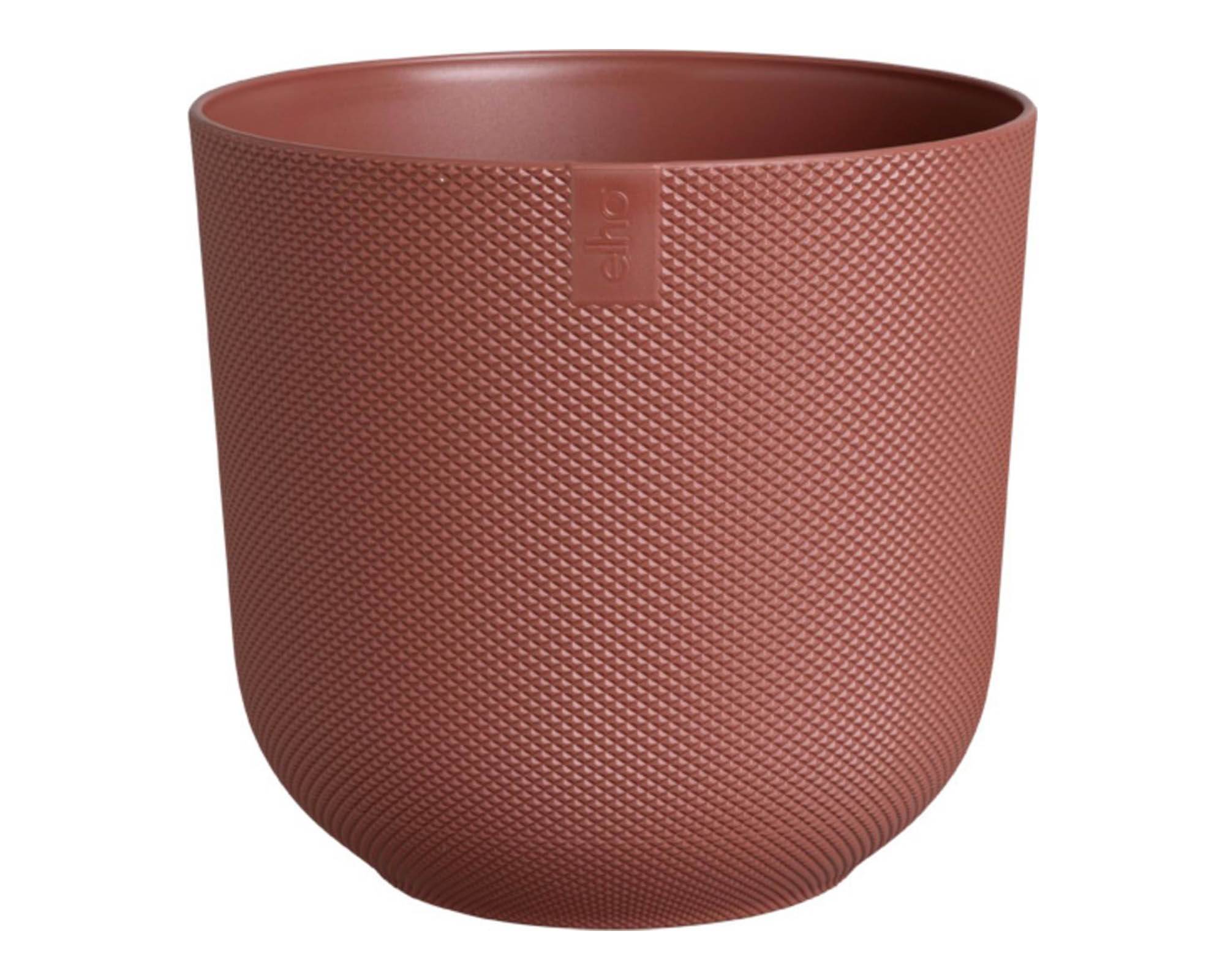 Cachepot Tondo Jazz Rosso Toscano D26cm in Plastica Riciclata - Elho