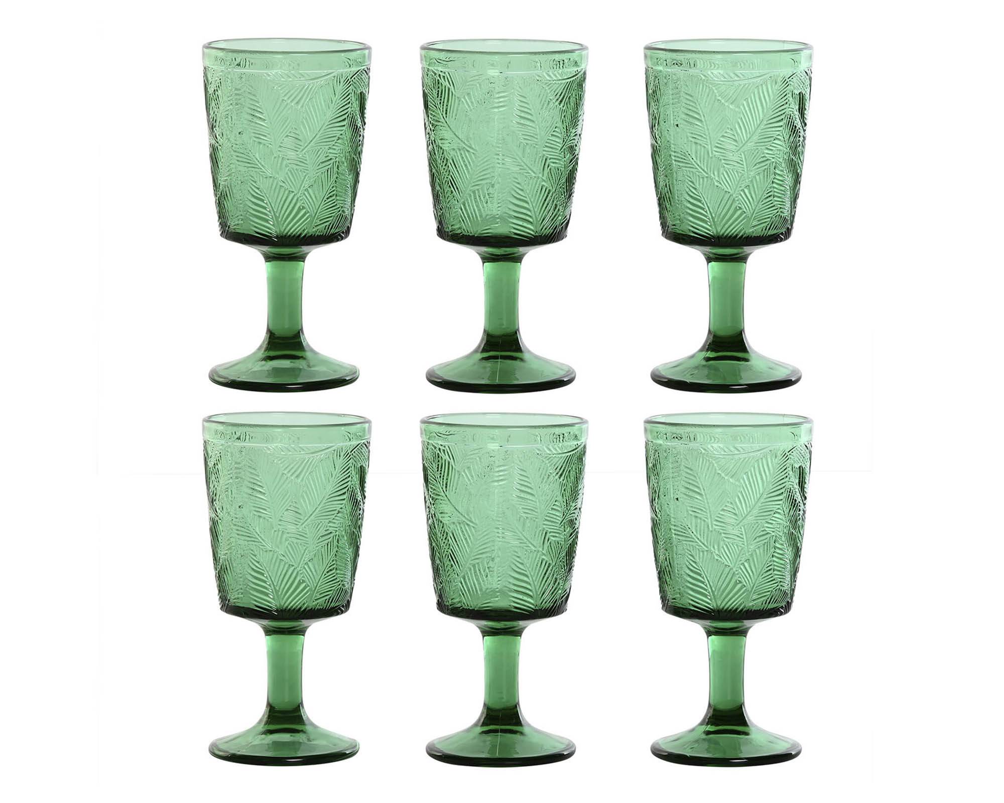 Set 6 Pz Calici Foglie 285 ml in Vetro - Item