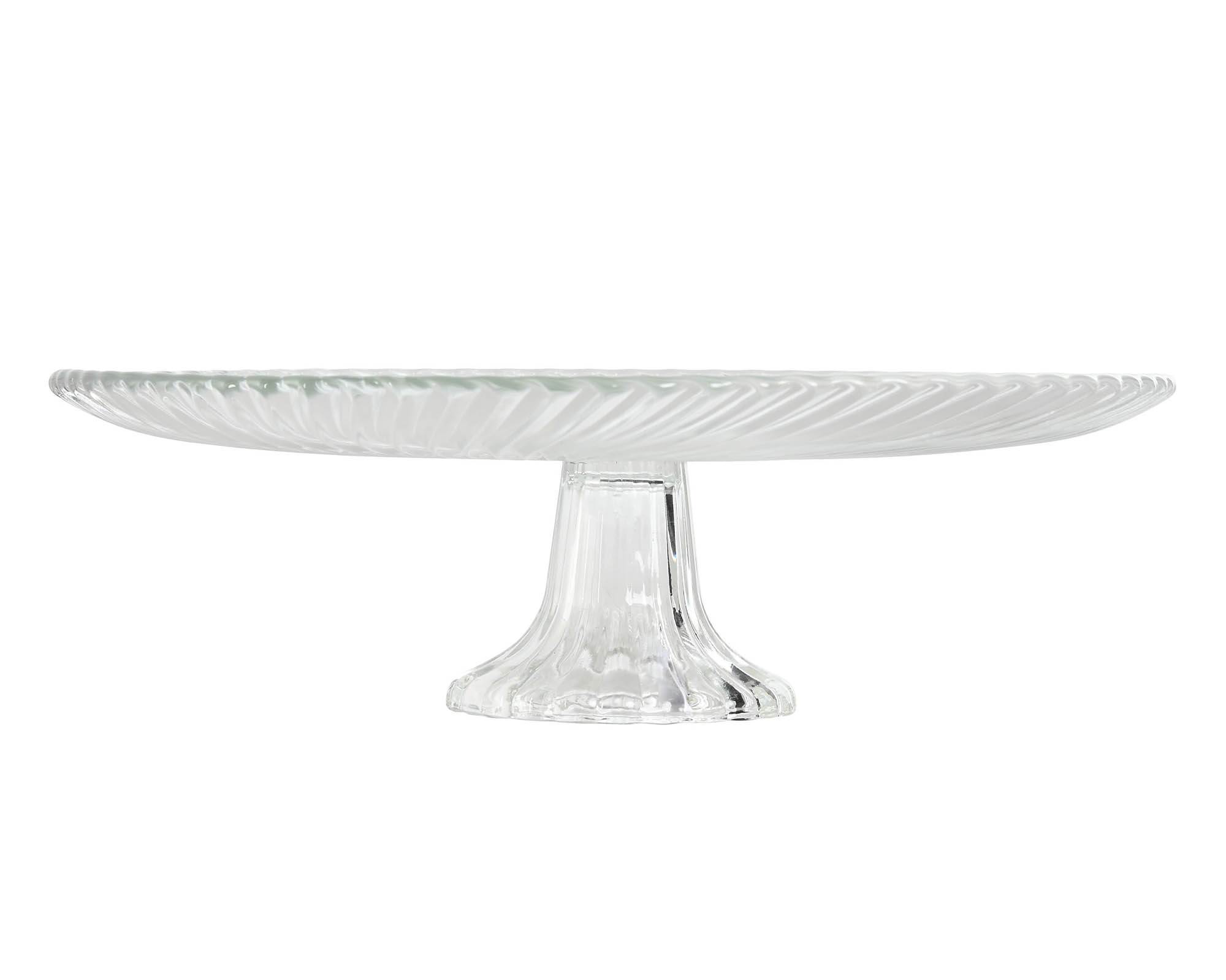 Alzata Piatto Trasparente 26x26x8cm in Vetro - Item - immagine 2