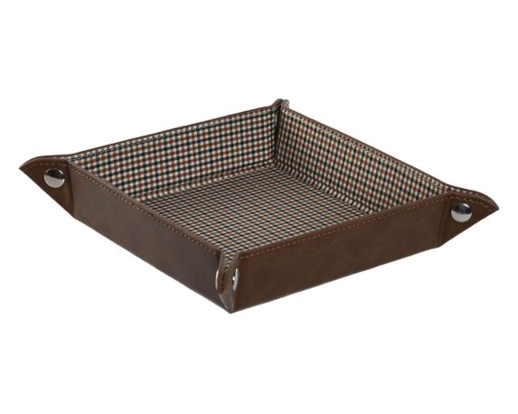 Vassoio Svuota Tasche Floreale Assortito 20,5×20,5x4cm in Similpelle – Item