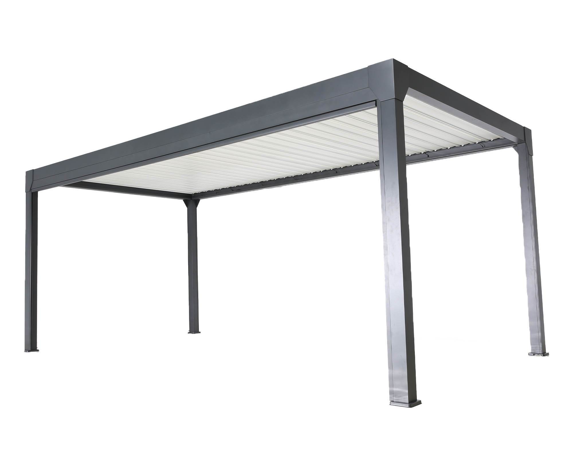 Pergola Luxury Elettrica con Luci LED Bianco 3x4x2,5m in Alluminio - Floral Garden - immagine 4