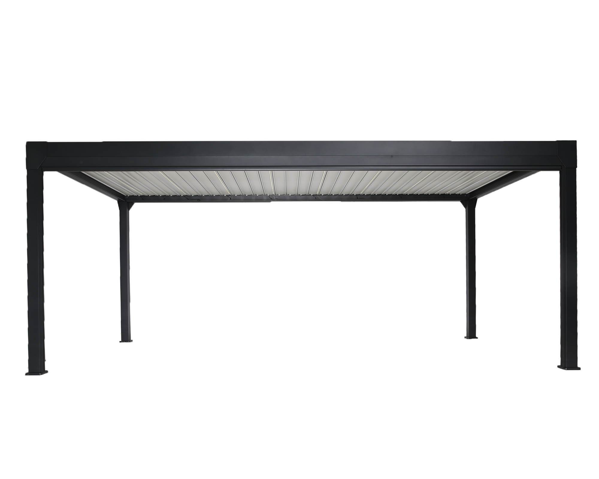 Pergola Luxury Grigio Elettrica con Luci LED 3x5x2,5m in Alluminio - Floral Garden - immagine 2