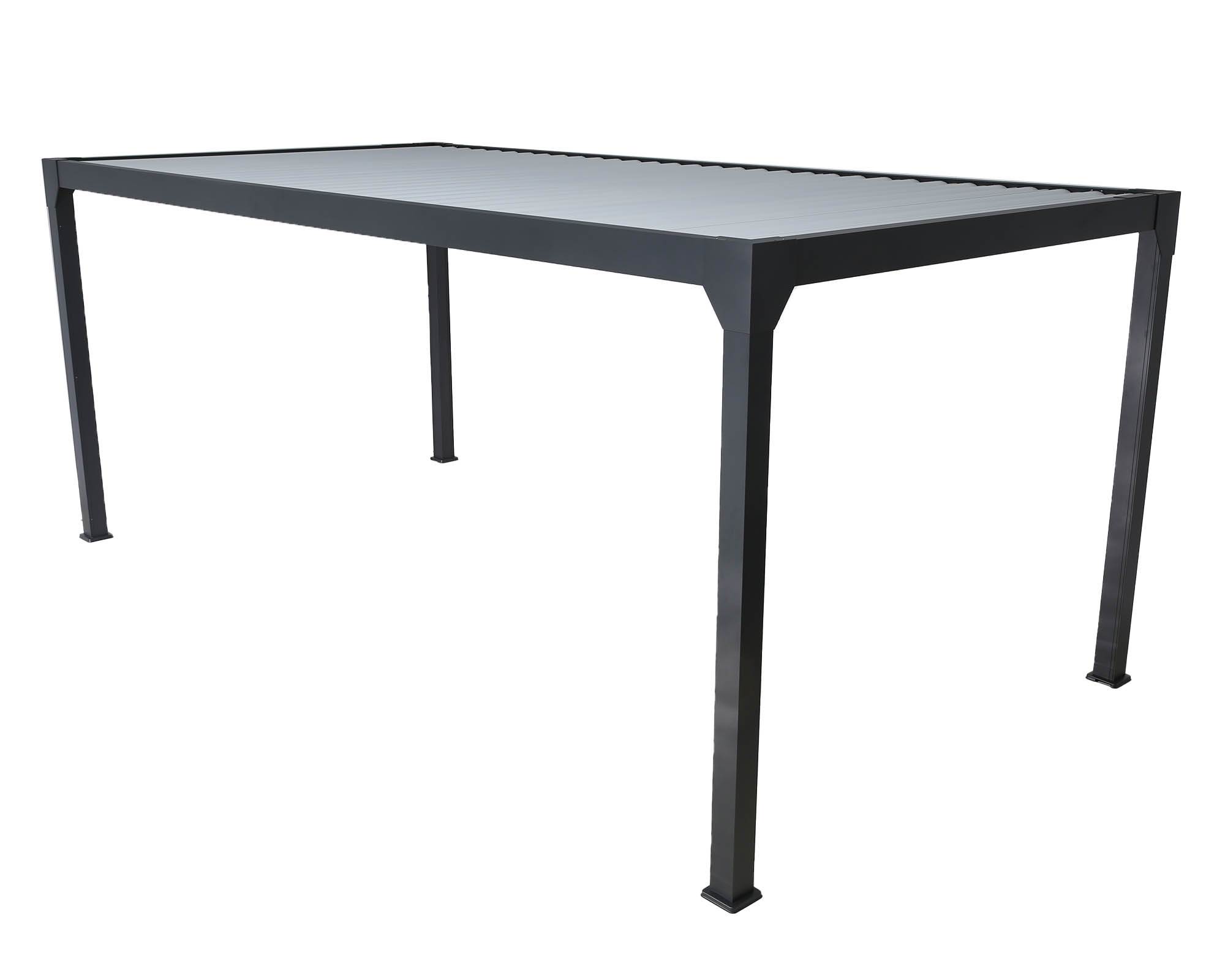 Pergola Luxury Grigio Elettrica con Luci LED 3x5x2,5m in Alluminio - Floral Garden - immagine 4