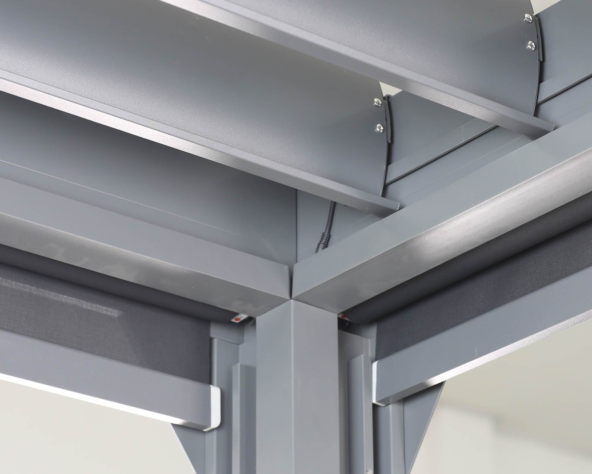 Pergola Elettrica Alluminio con Luci LED 3x4x2,5m in Alluminio - Floral Garden - immagine 6