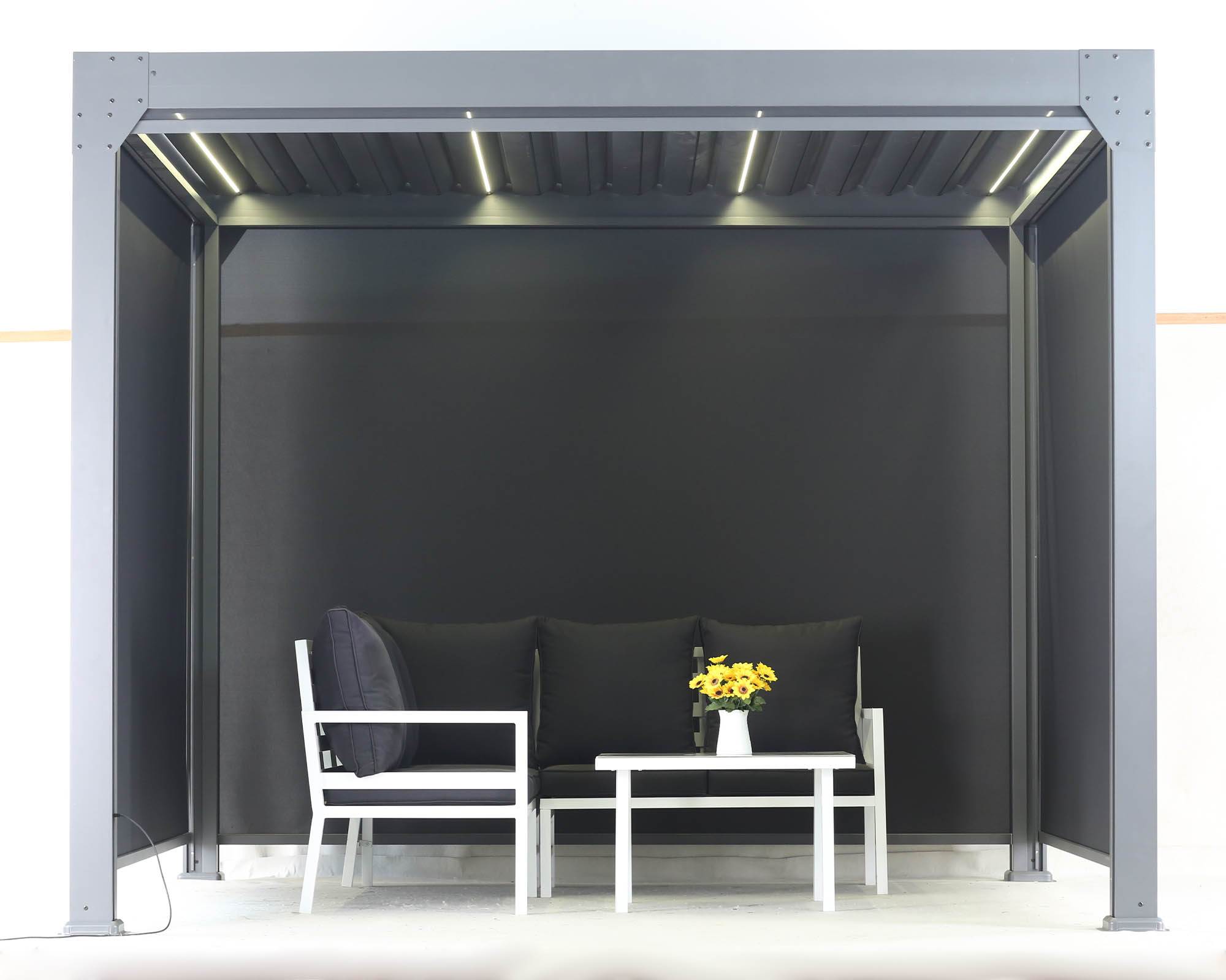 Pergola Elettrica Alluminio con Luci LED 3x4x2,5m in Alluminio - Floral Garden - immagine 10