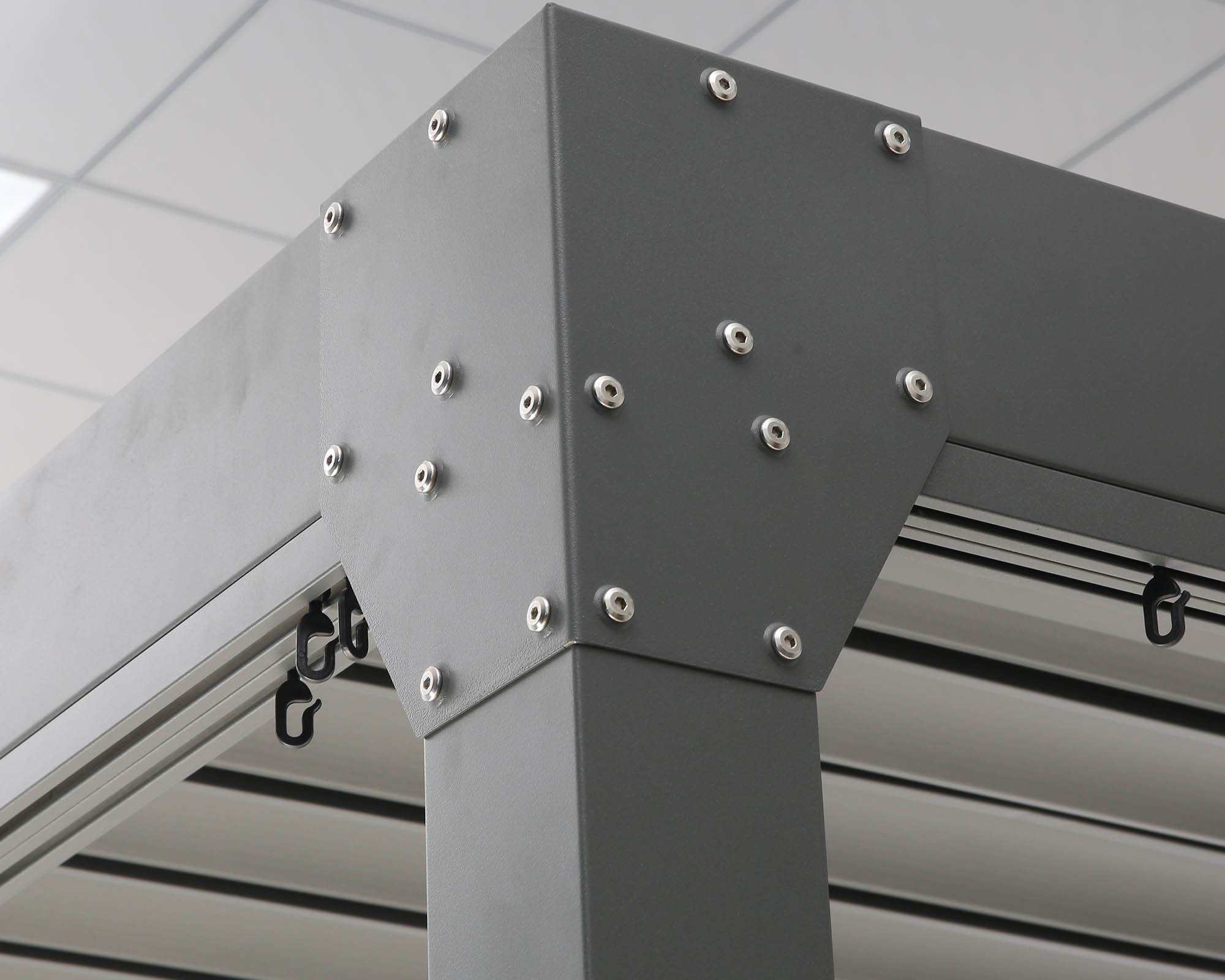 Pergola Manual Acciaio Galvanizzato Grigio 3x4x2,5m - Floral Garden - immagine 6