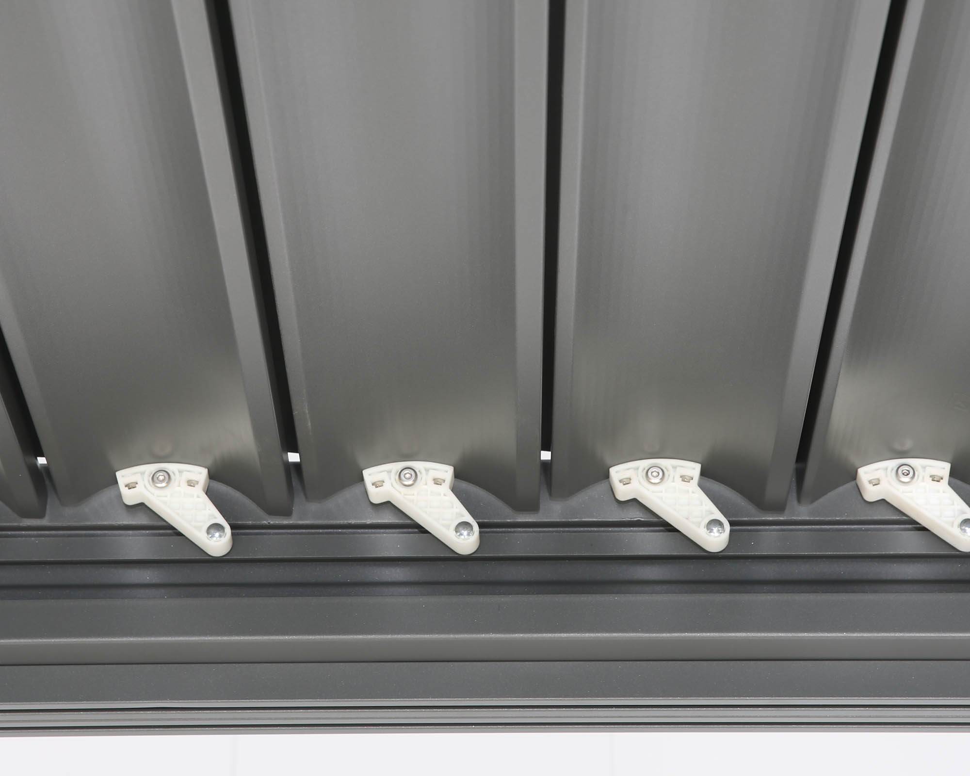 Pergola Manual Acciaio Galvanizzato Grigio 3x4x2,5m - Floral Garden - immagine 5