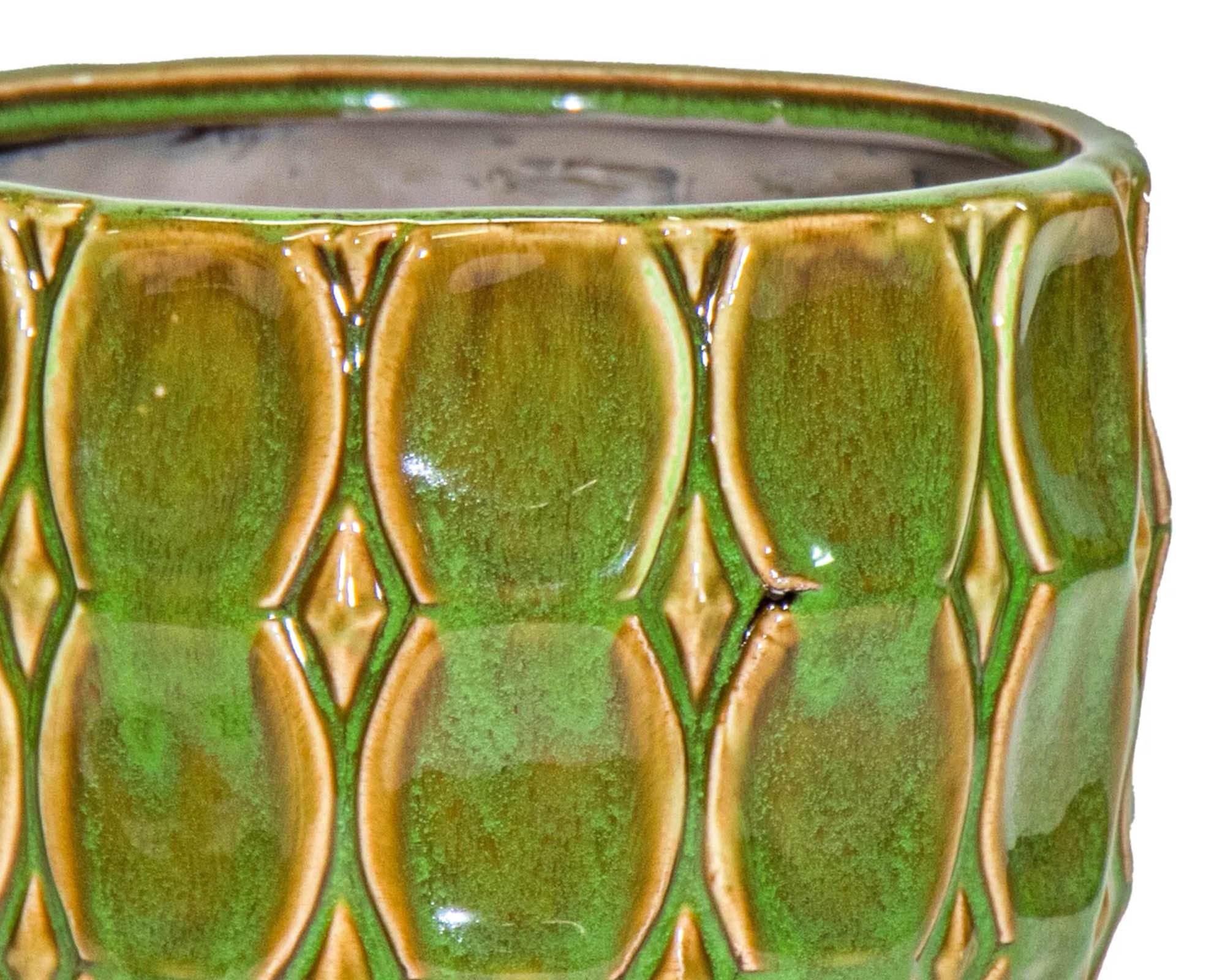 Cachepot Egg Viva Verde D12,5x11cm in Ceramica - Mega Collections - immagine 2