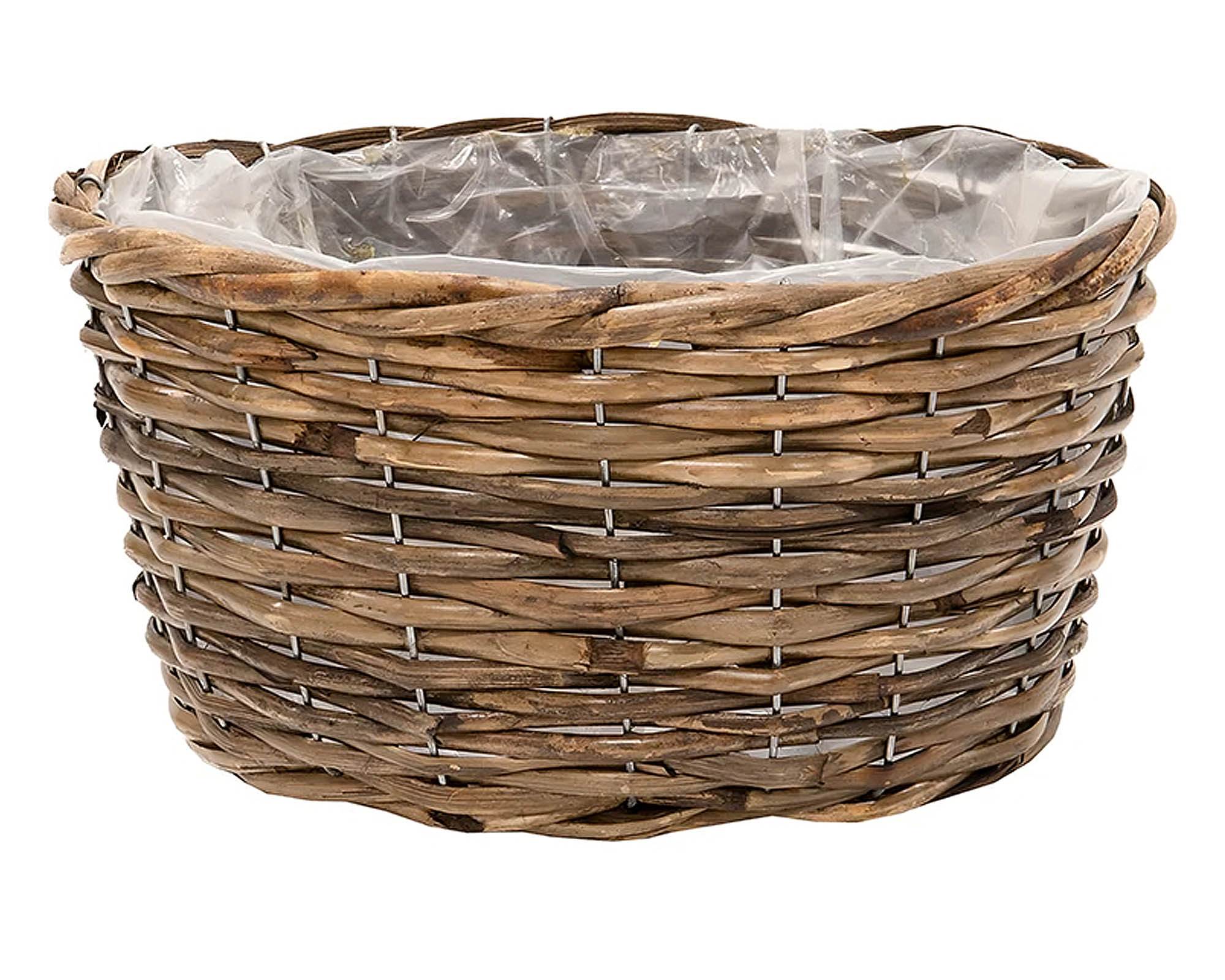 Porta Piante Cesta Rotonda Cubu Small in Fibra Naturale - Mega Collections