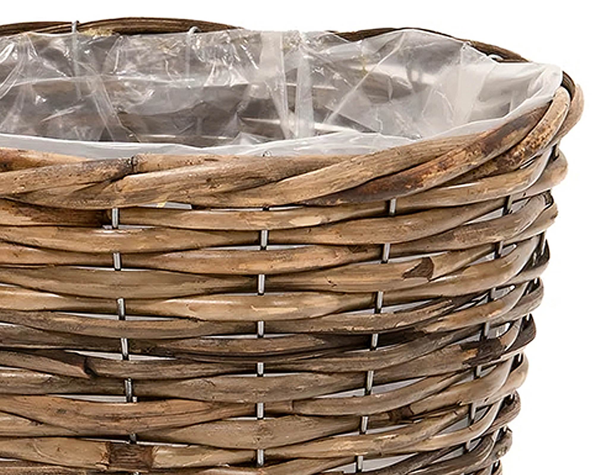 Porta Piante Cesta Rotonda Cubu Small in Fibra Naturale - Mega Collections - immagine 2