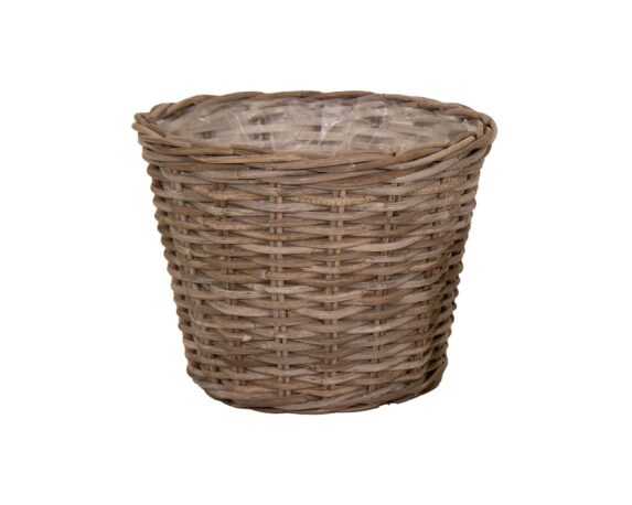 Porta Piante Rotondo Evi Natural Small in Fibra Naturale – Mega Collections