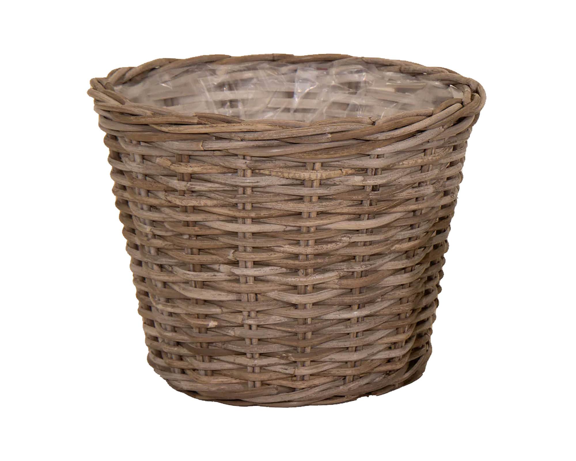 Porta Piante Rotondo Evi Natural Medium in Fibra Naturale - Mega Collections