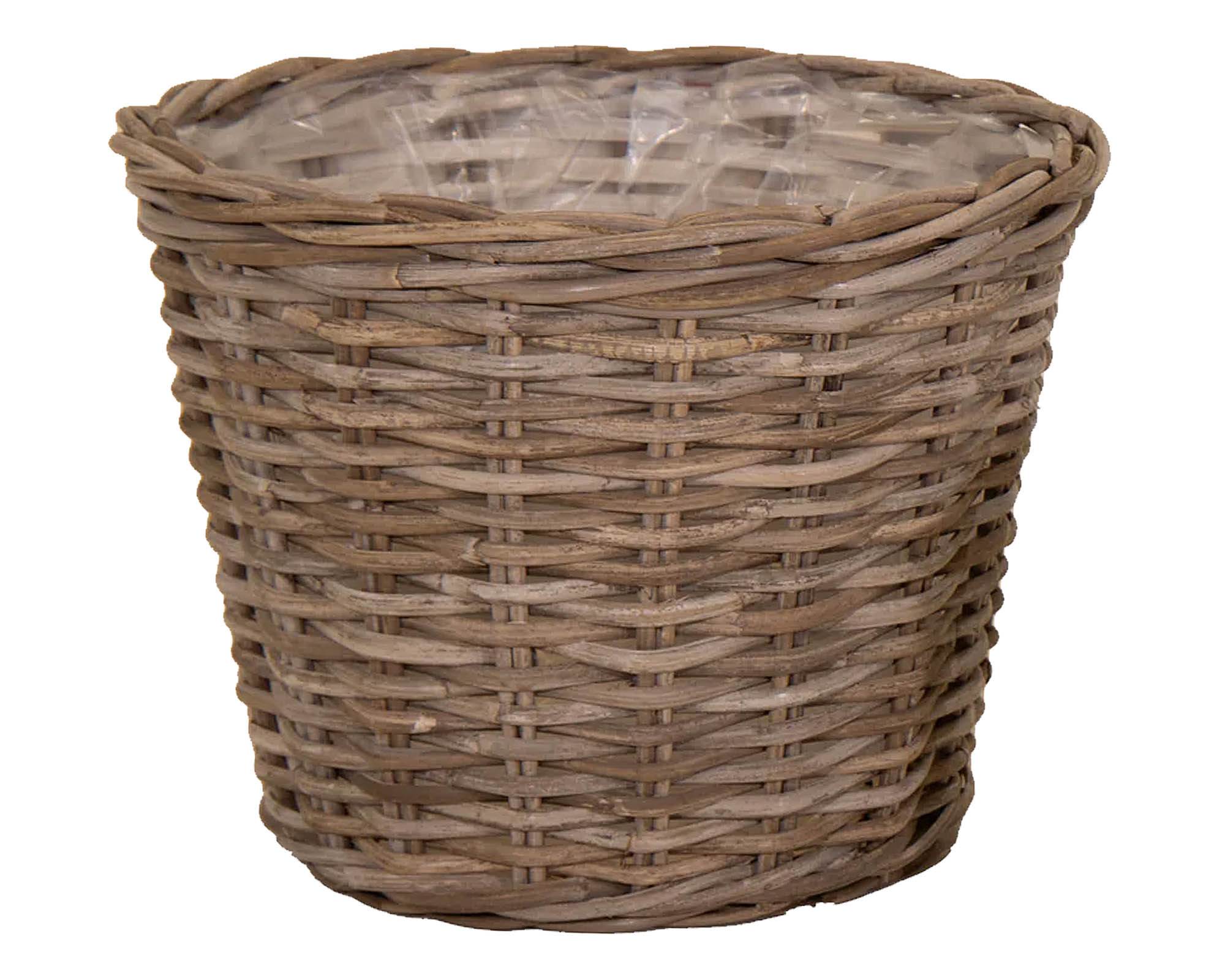 Porta Piante Rotondo Evi Natural Large in Fibra Naturale - Mega Collections