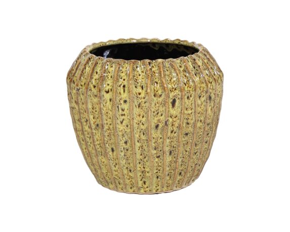 Cachepot Costine Ide Giallo Limone D16,5x14cm in Ceramica – Mega Collections