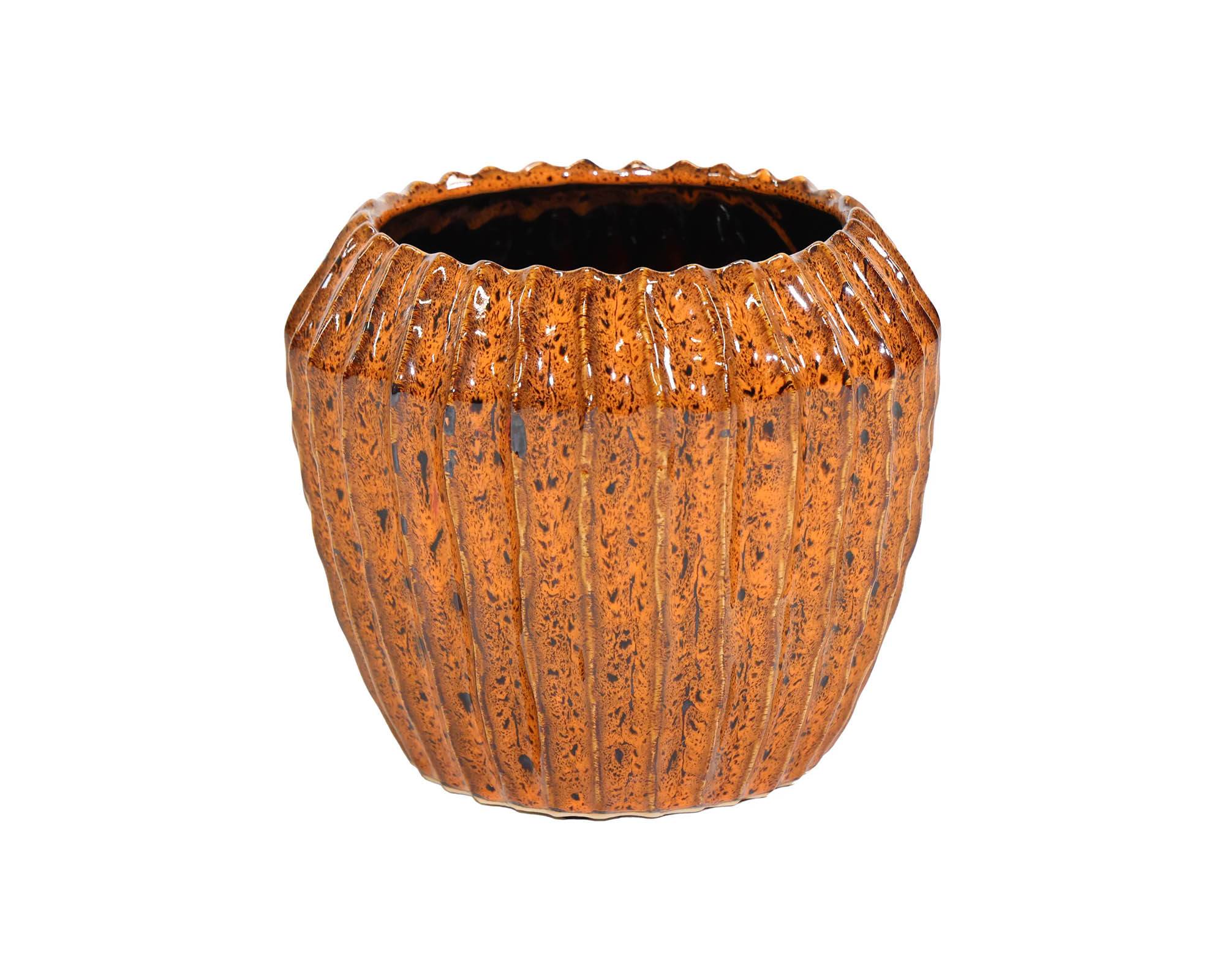 Cachepot Costine Ide Ambra D16,5x14cm in Ceramica - Mega Collections
