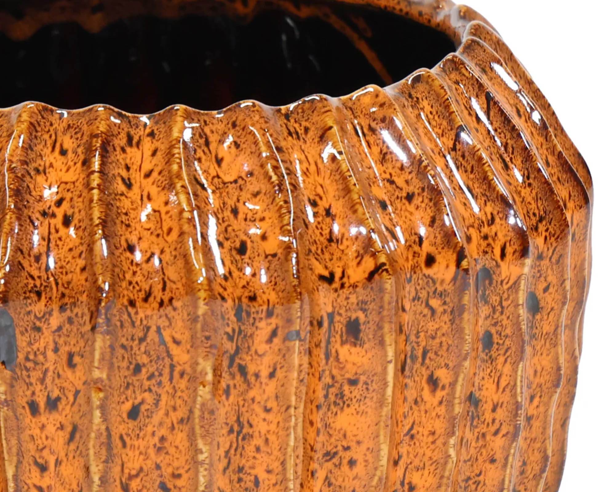 Cachepot Costine Ide Ambra D16,5x14cm in Ceramica - Mega Collections - immagine 2