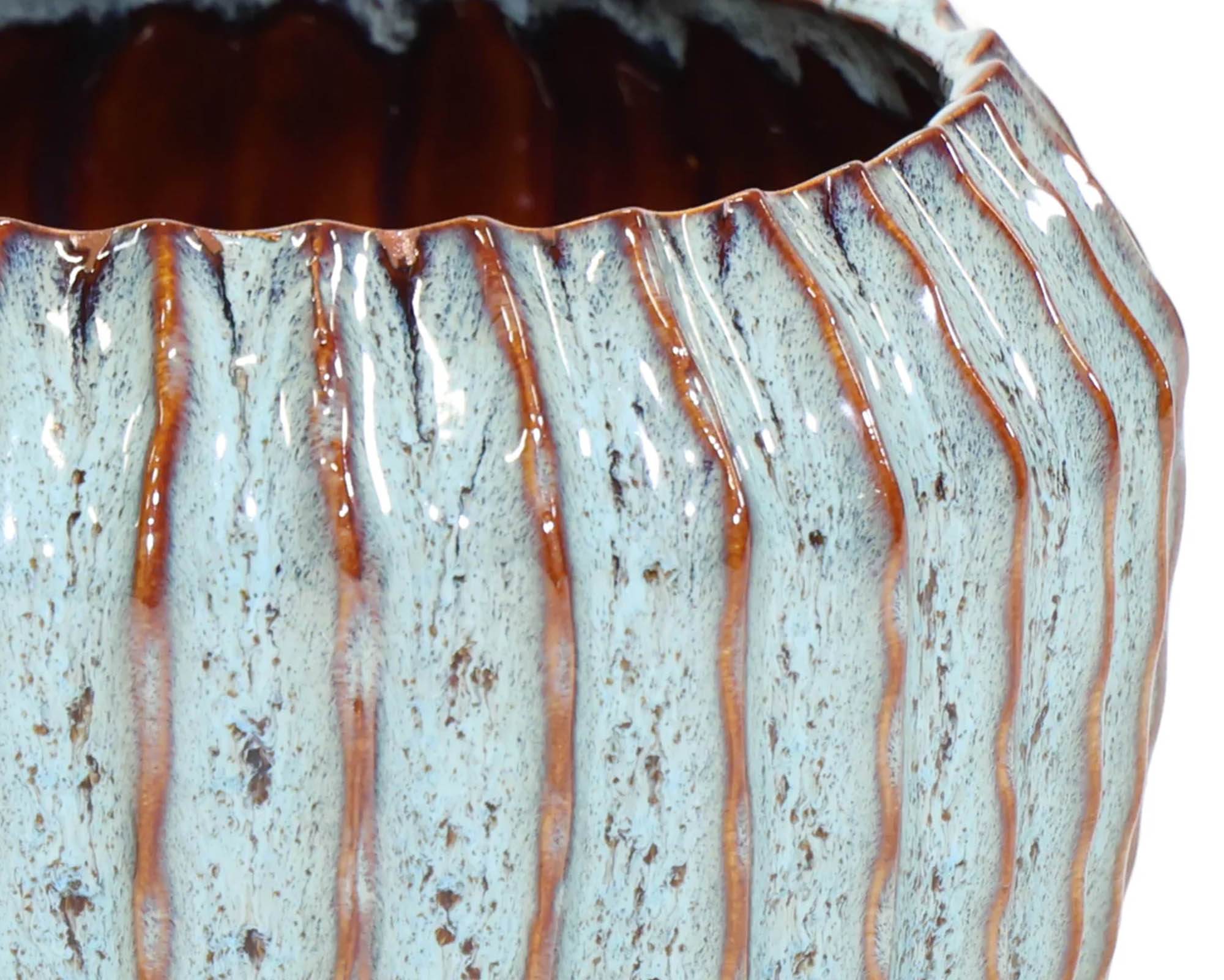 Cachepot Costine Ide Verde Menta D16,5x14cm in Ceramica - Mega Collections - immagine 2