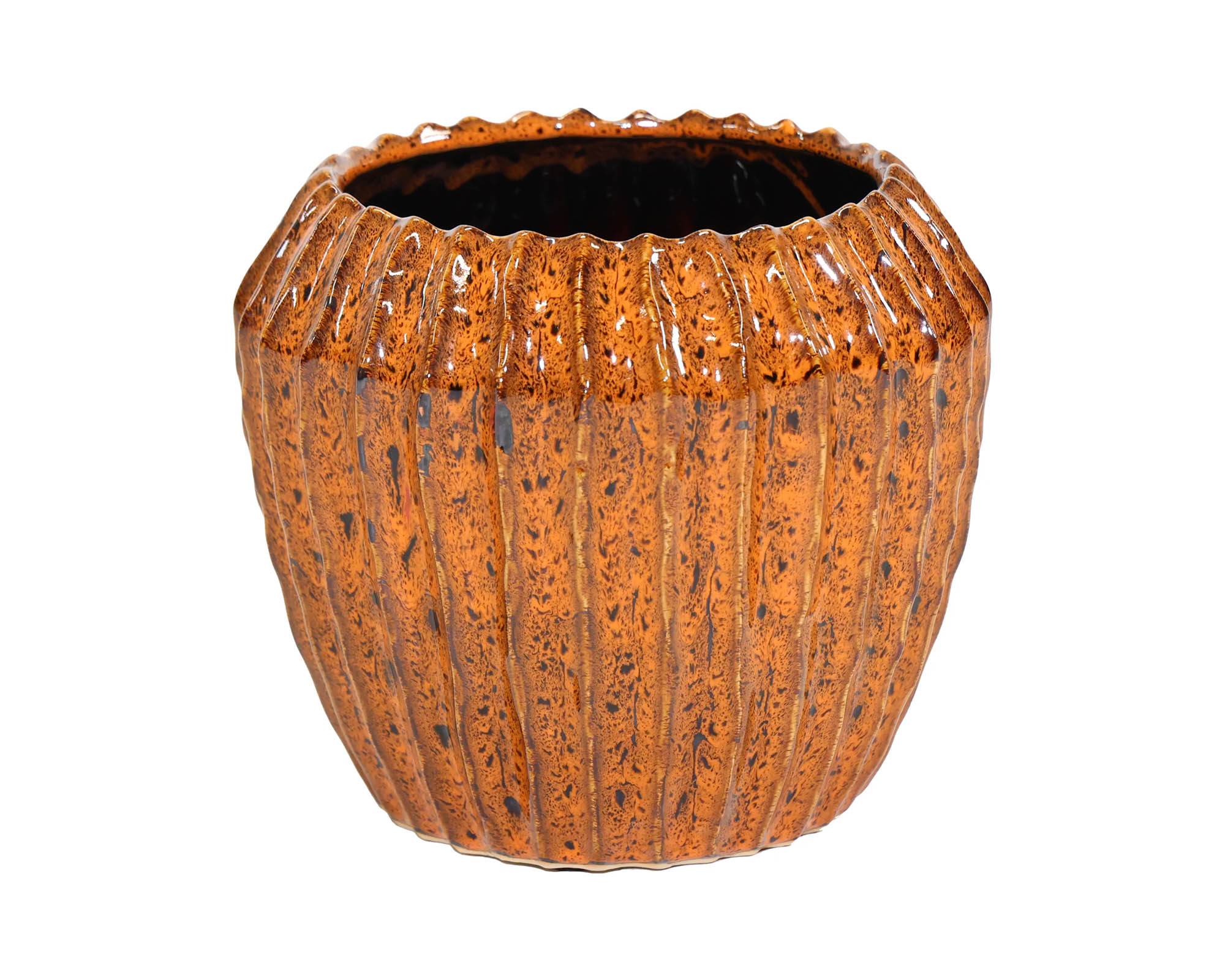 Cachepot Costine Ide Ambra D18,5x16cm in Ceramica - Mega Collections