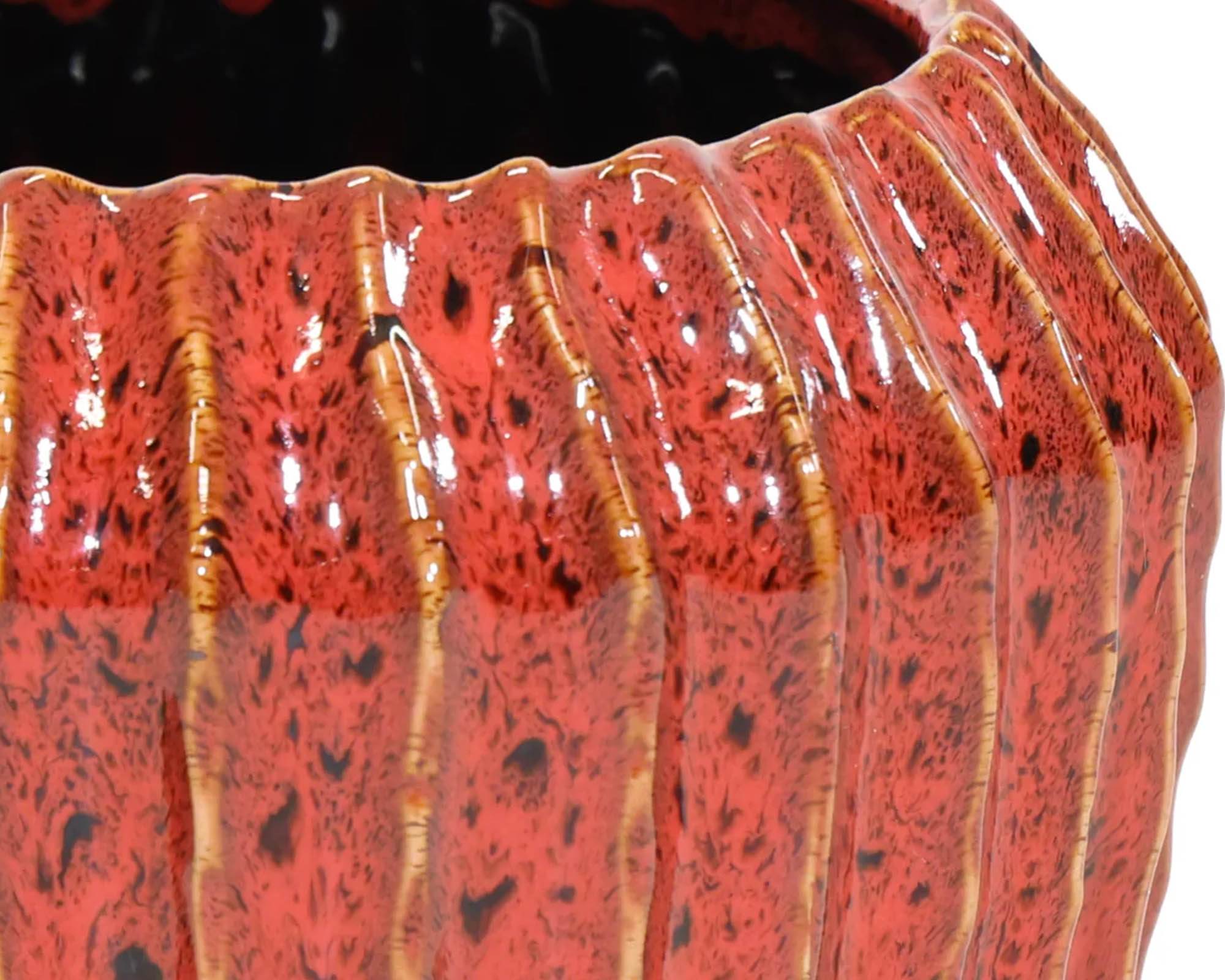 Cachepot Costine Ide Rubino D21x18cm in Ceramica - Mega Collections - immagine 2