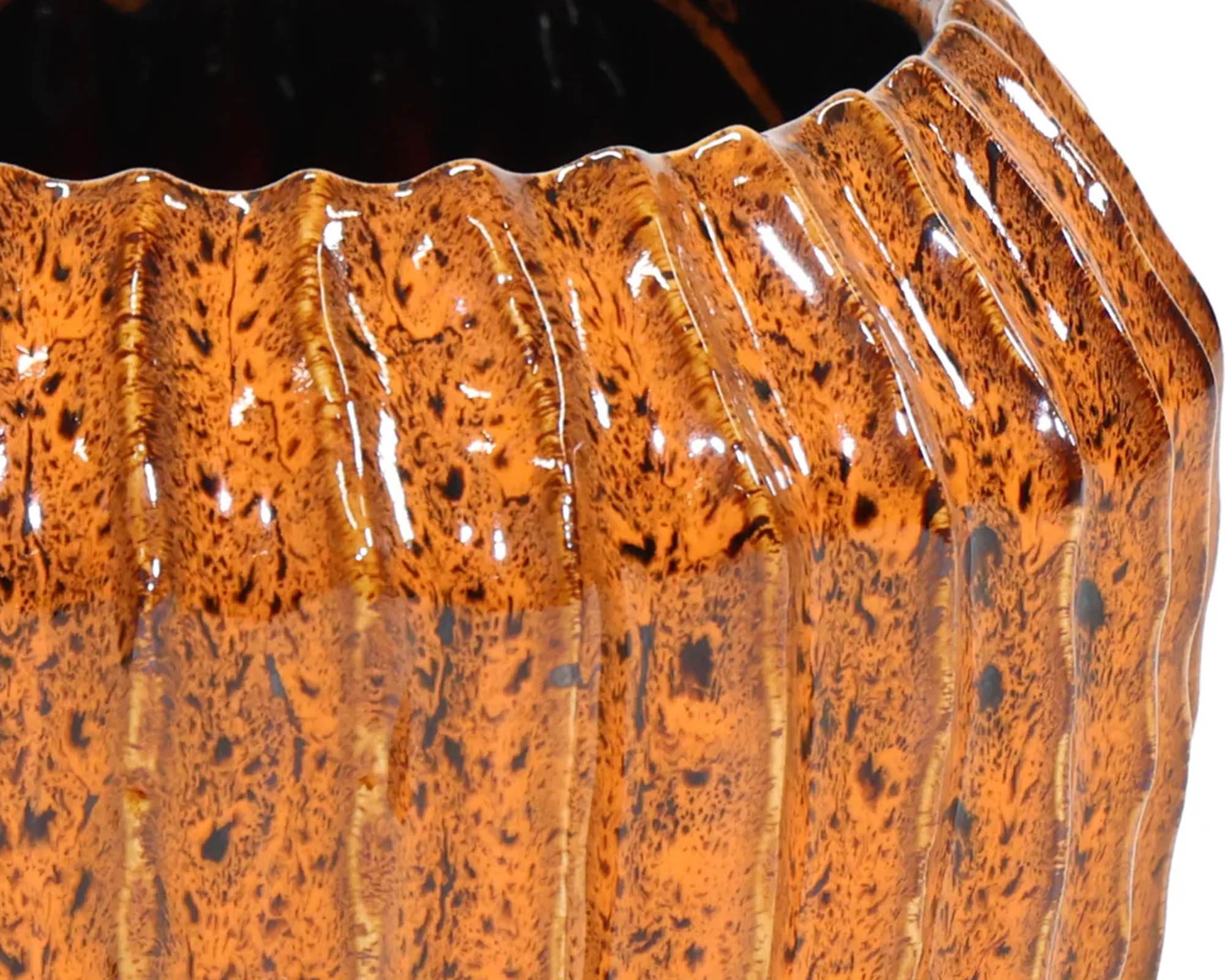 Cachepot Costine Ide Ambra D21x18cm in Ceramica - Mega Collections - immagine 2