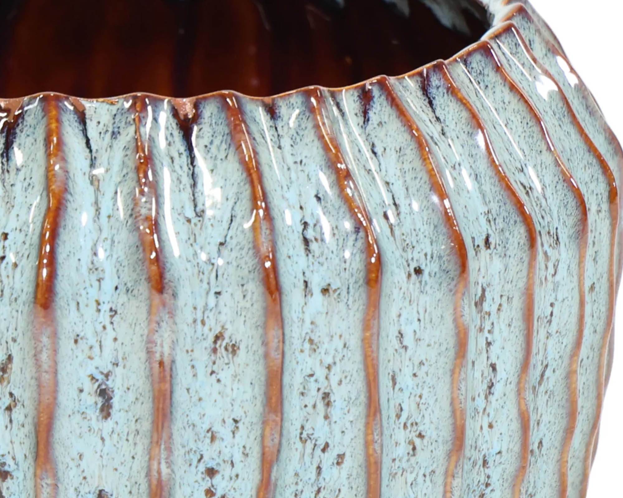 Cachepot Costine Ide Verde Menta D21x18cm in Ceramica - Mega Collections - immagine 2