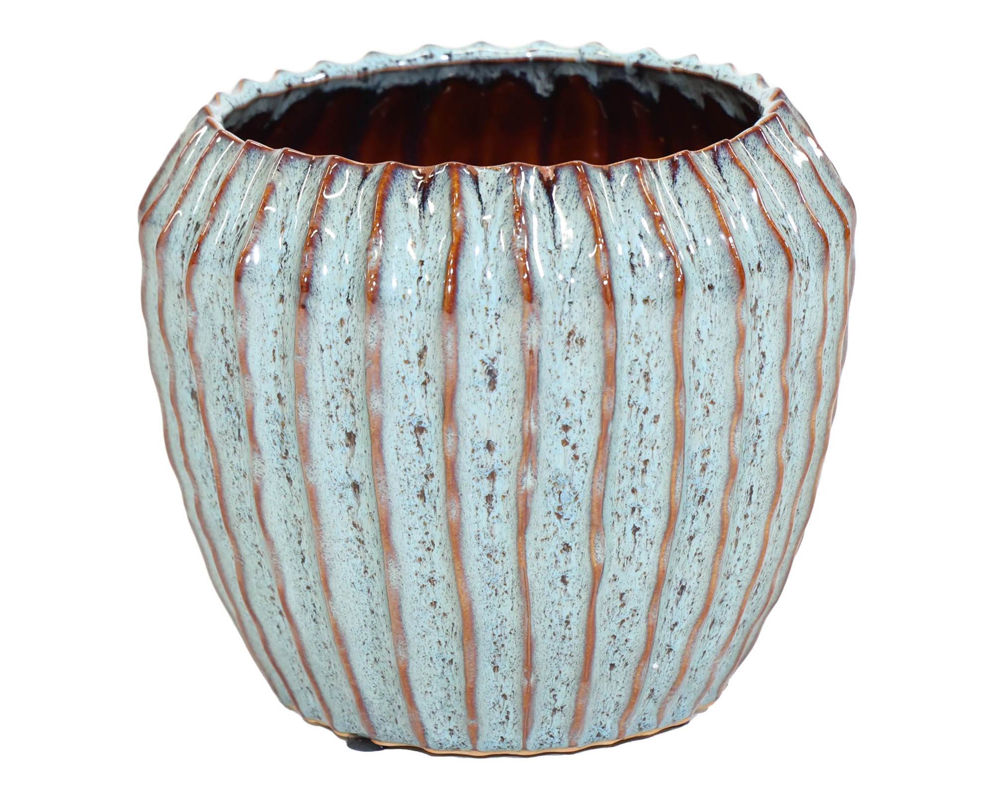 Cachepot Costine Ide Verde Menta D21x18cm in Ceramica - Mega Collections