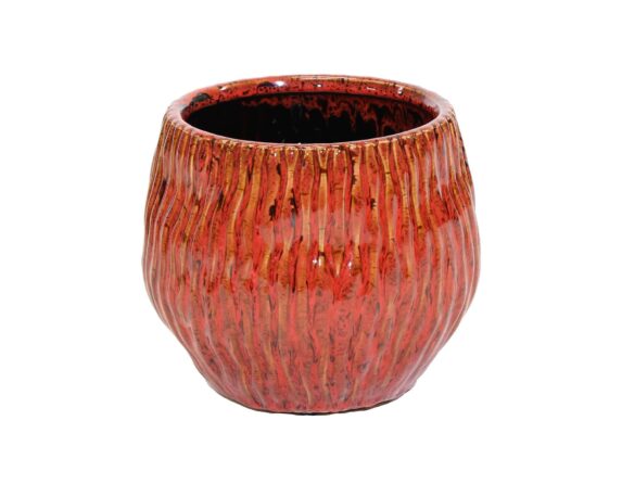 Cachepot Egg Wave Ide Rubino D16x14cm in Ceramica – Mega Collections