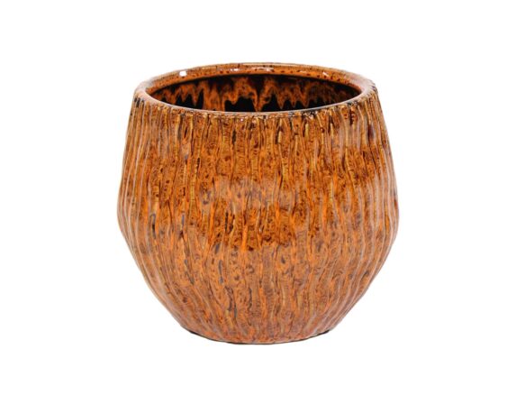 Cachepot Egg Wave Ide Ambra D16x14cm in Ceramica – Mega Collections