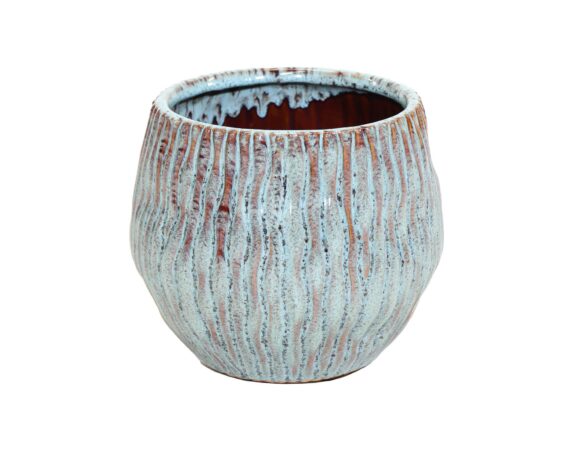 Cachepot Egg Wave Ide Verde Menta D16x14cm in Ceramica – Mega Collections