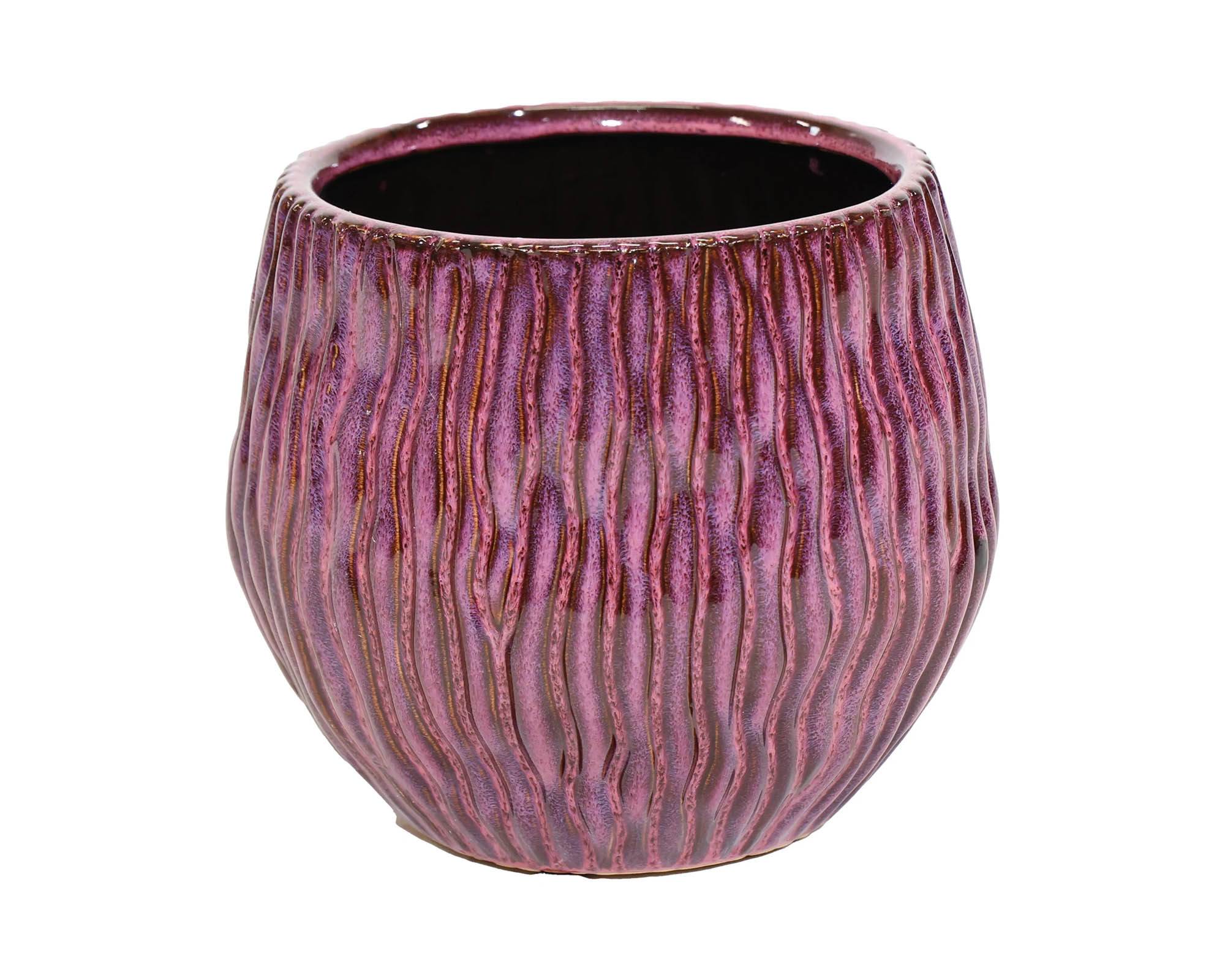 Cachepot Egg Wave Ide Syringa D18,5x16,5cm in Ceramica - Mega Collections