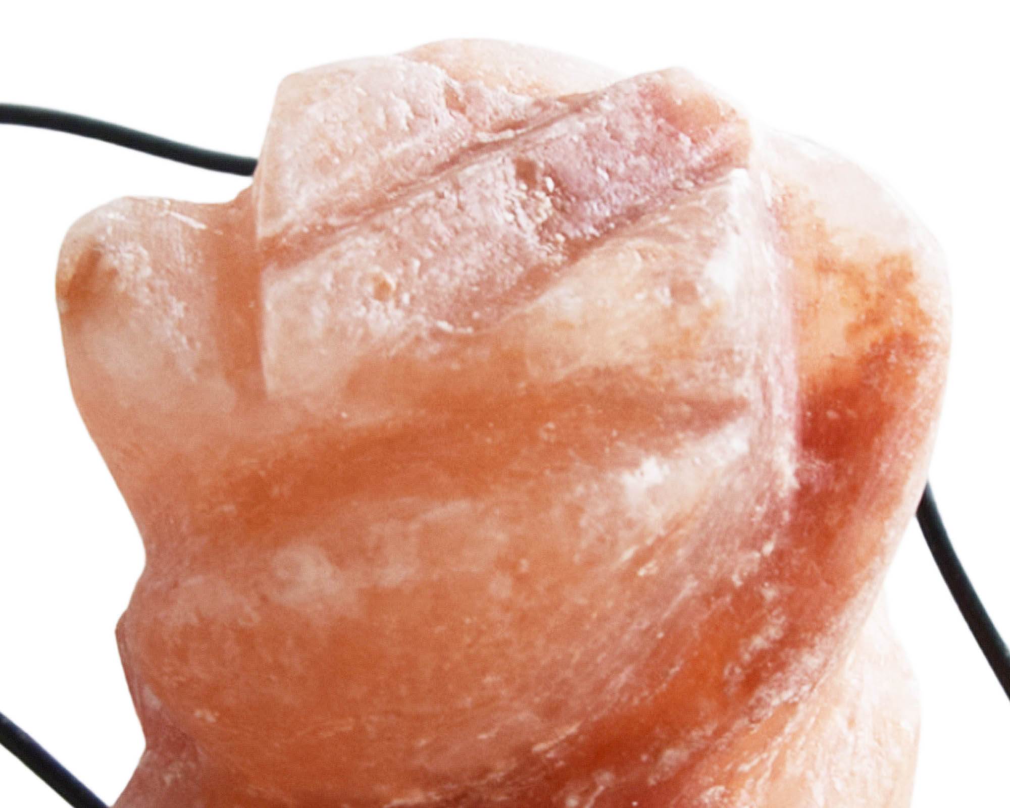 Lampada da Tavolo USB Himalayano Rosa in Cristalli di Sale - Floral Garden - immagine 2