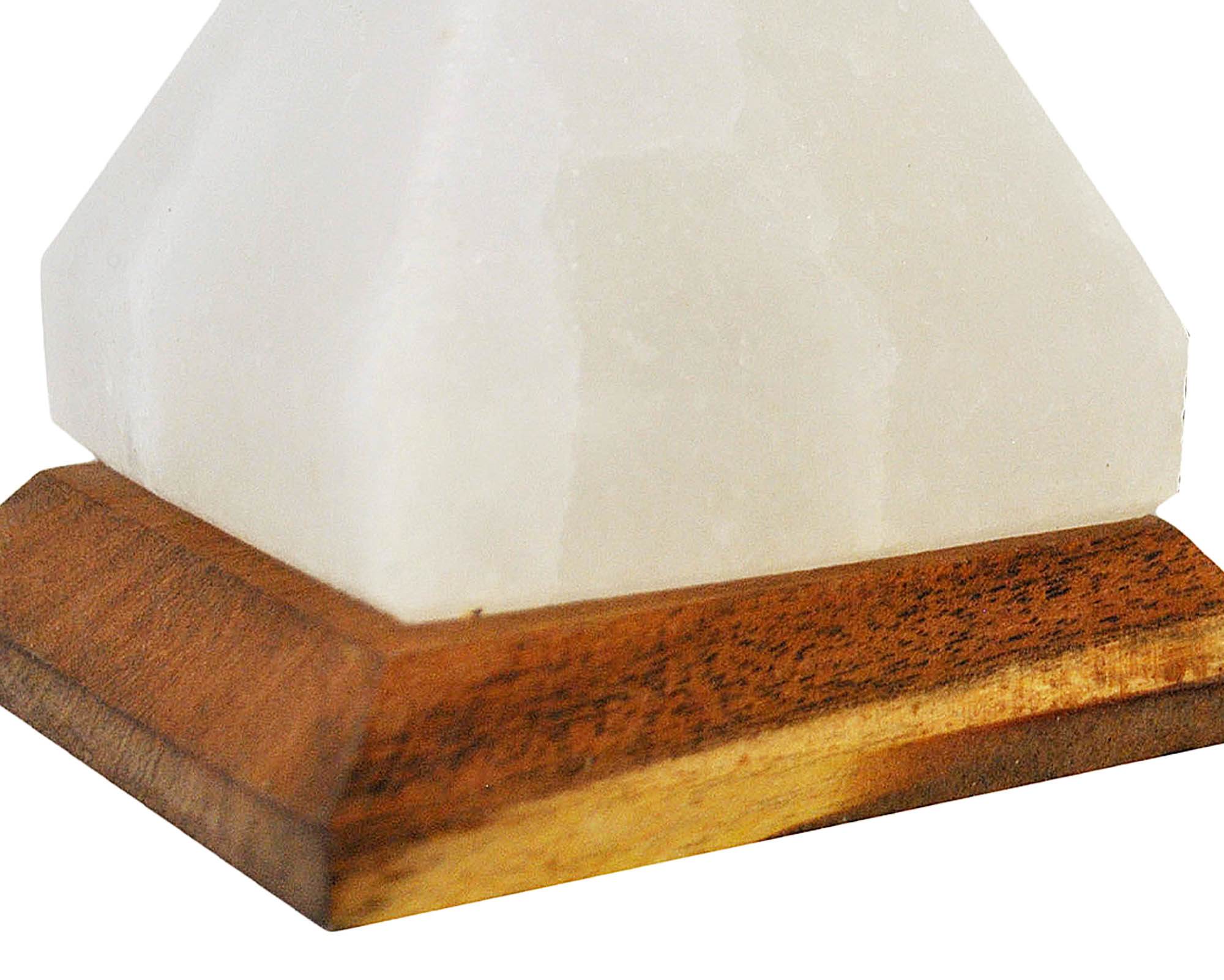 Lanterna da Tavolo Piramide Himalayano Bianco in Cristalli di Sale - Floral Garden - immagine 3