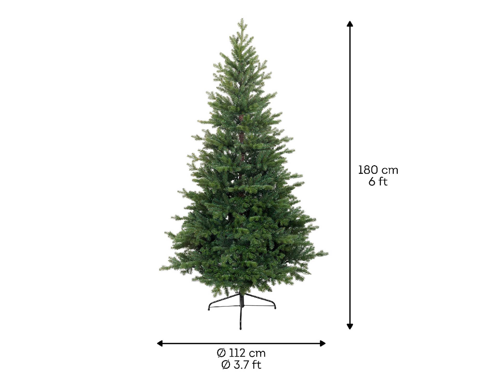 Albero Pino Alisson Sintetico con 1234 Rami D112x180h in Pe e Pvc - immagine 6