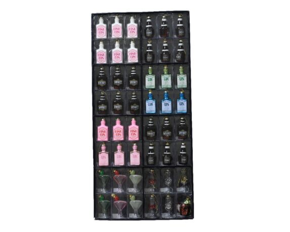 Pendente Bottiglie Cocktail Assortito 5x7cm in Vetro