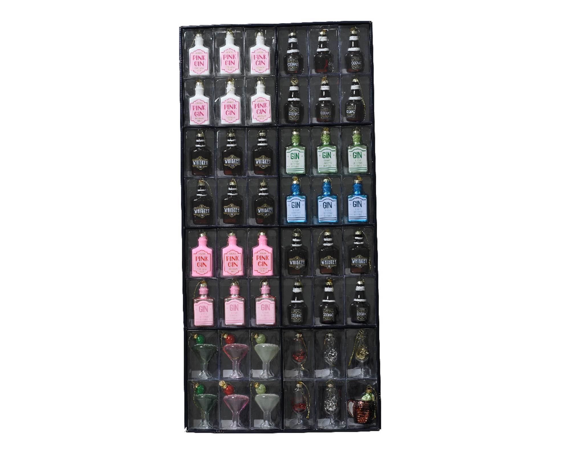 Pendente Bottiglie Cocktail Assortito 5x7cm in Vetro