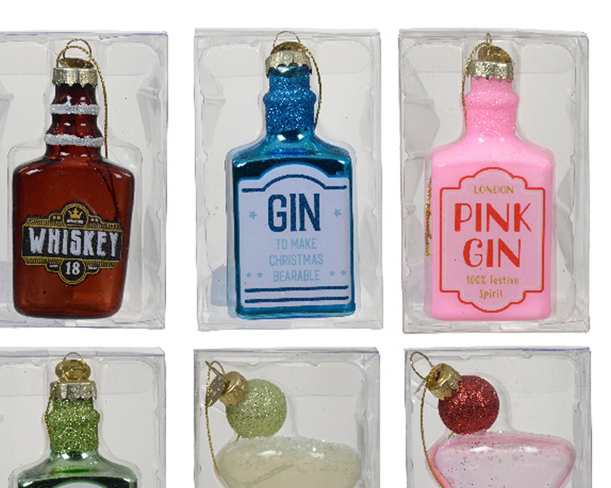 Pendente Bottiglie Cocktail Assortito 5x7cm in Vetro - immagine 3