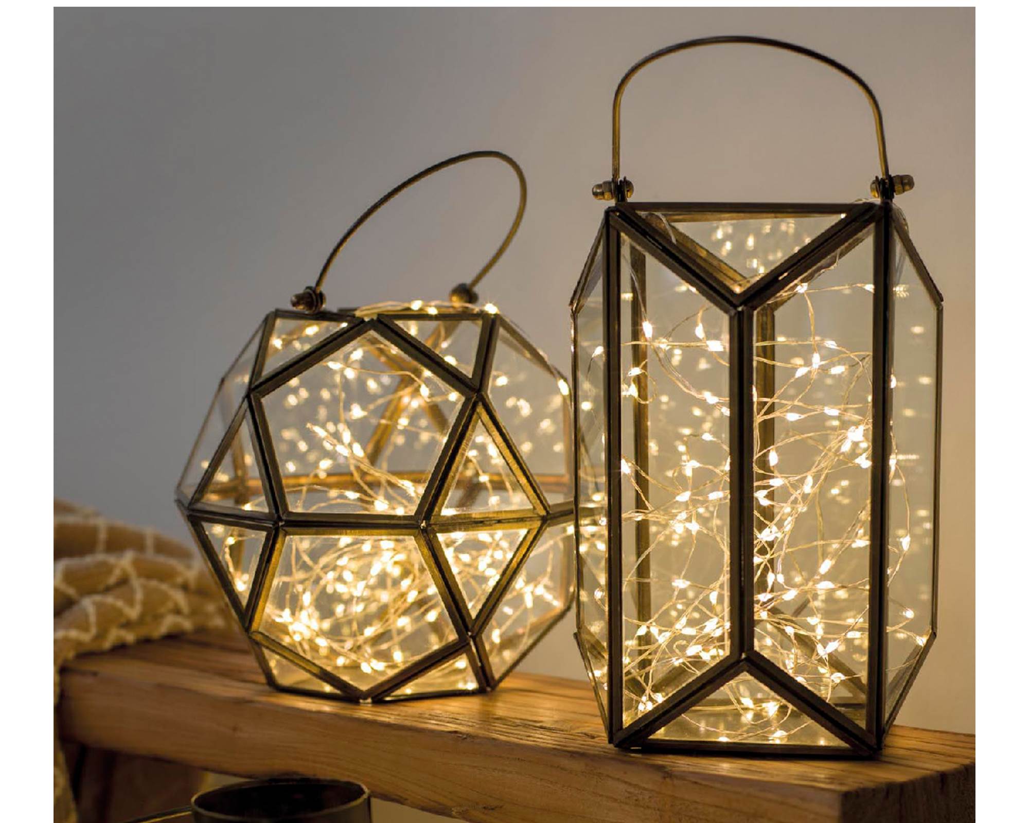 Catena Micro Luci Led Argento e Bianco 95cm in Pvc - immagine 4