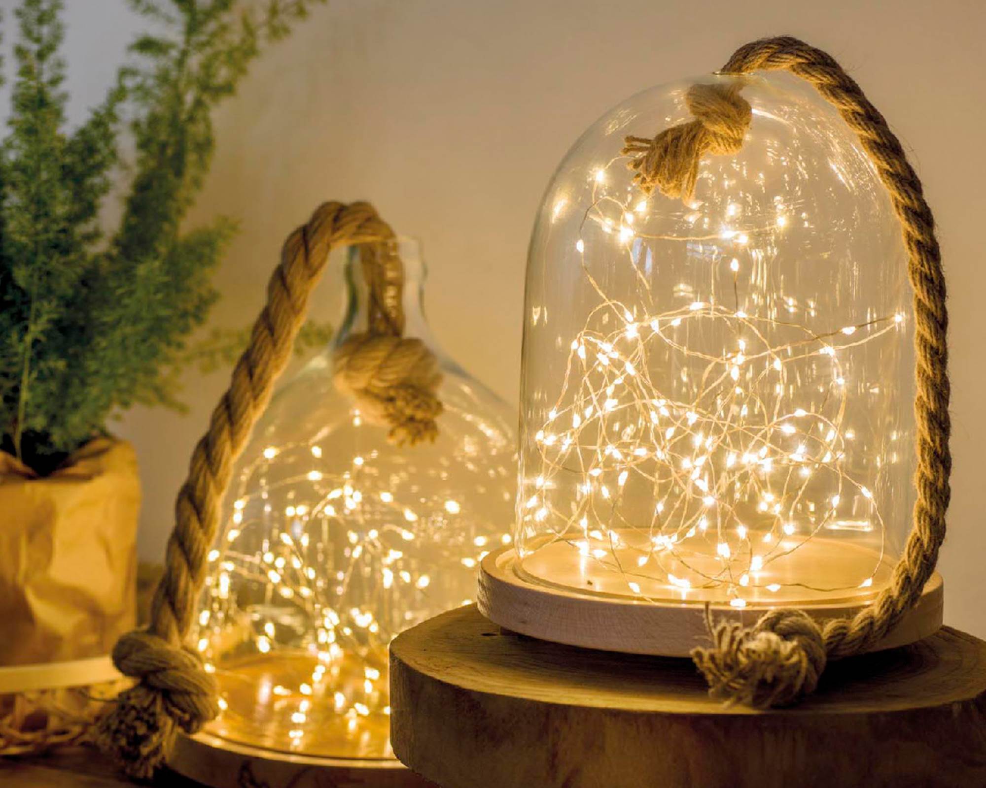 Catena Micro Luci Led Argento e Bianco 95cm in Pvc - immagine 5