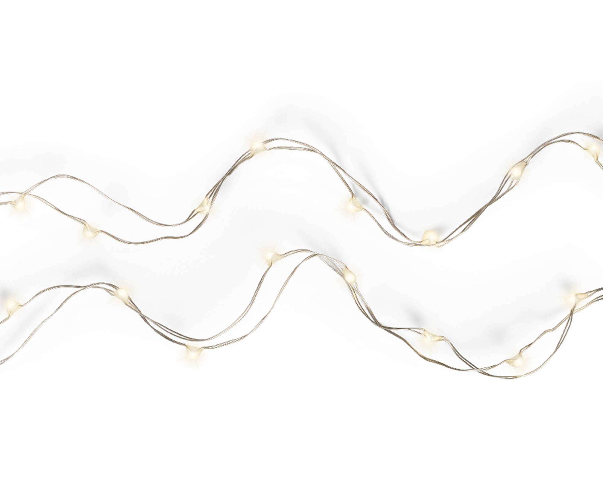 Catena Micro Luci Led Argento e Bianco 95cm in Pvc