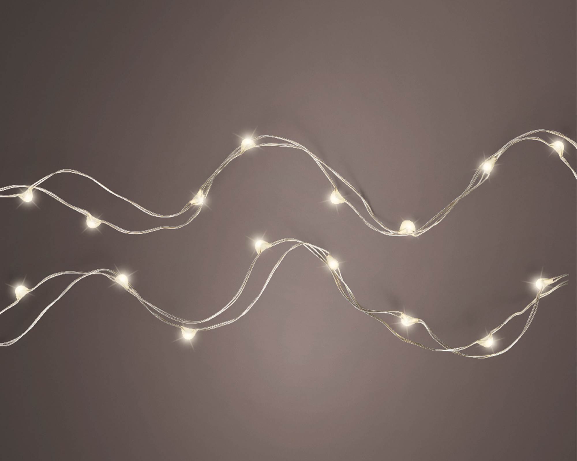 Catena Micro Luci Led Argento e Bianco 95cm in Pvc - immagine 7