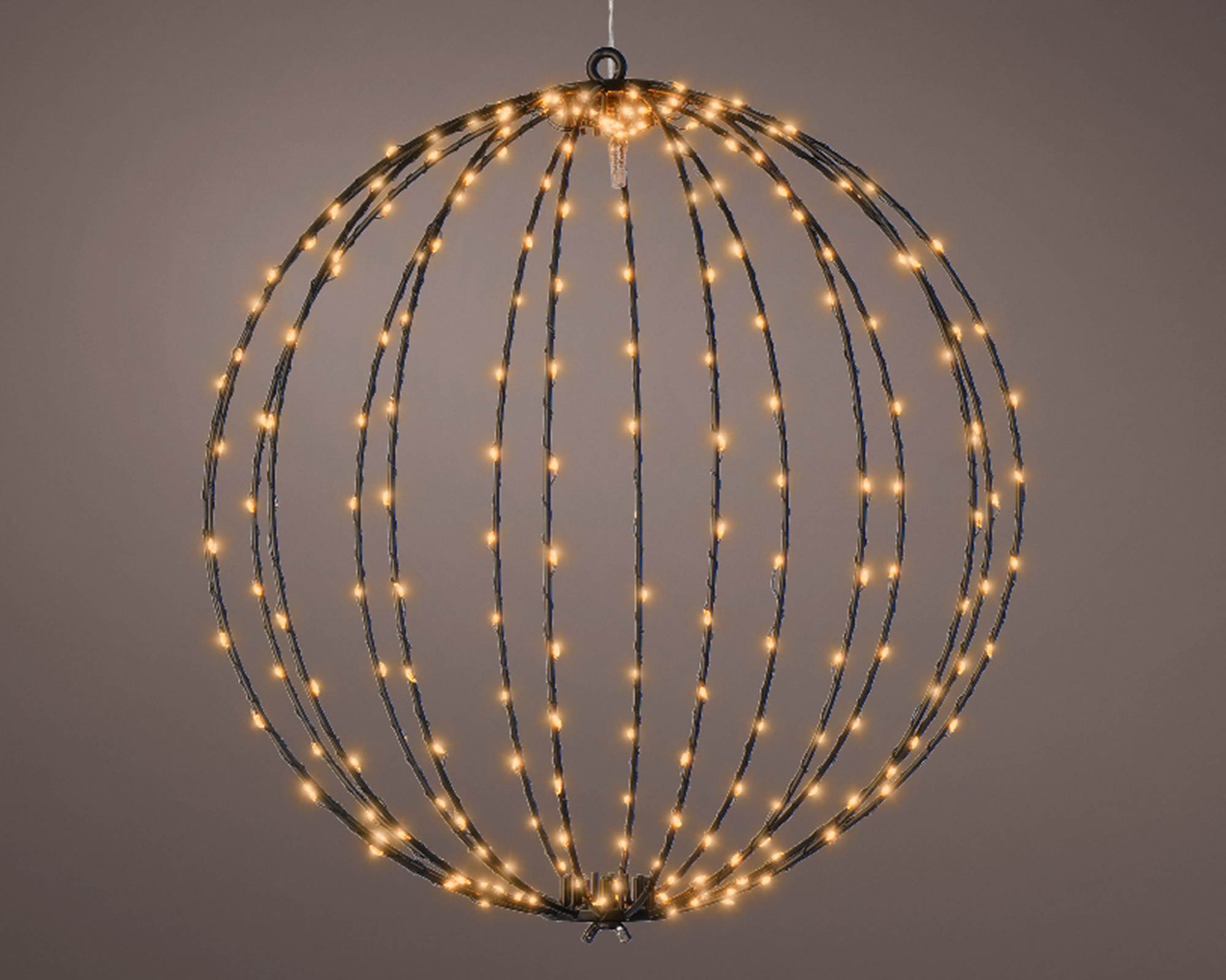 Sfera Luci Micro Led Nero D38cm in Metallo - immagine 2