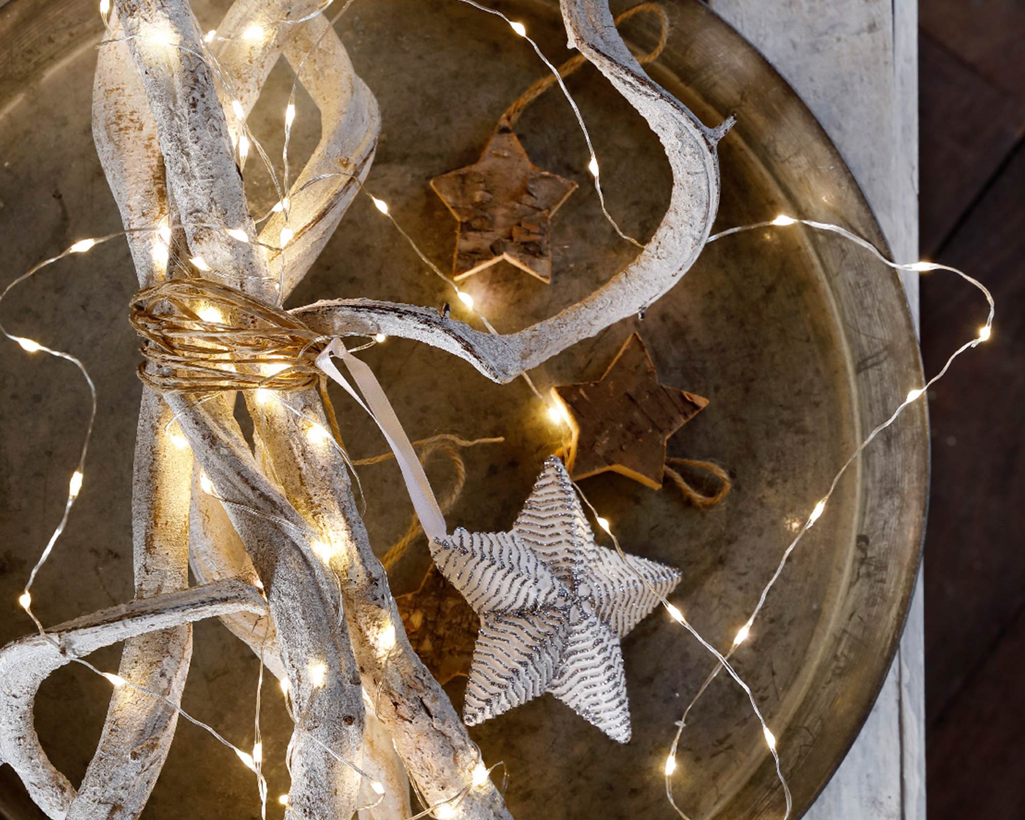 Catena Micro Luci Led per Interno Argento e Bianco 195cm in Pvc - immagine 7