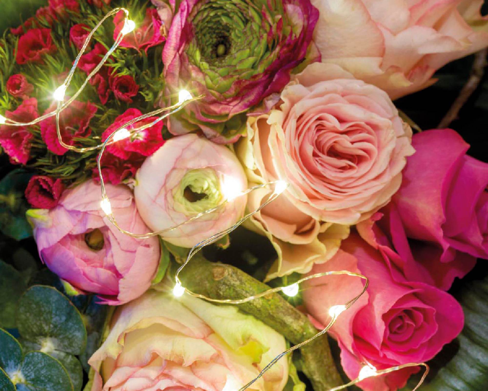 Catena Micro Luci Led per Interno Argento e Bianco 195cm in Pvc - immagine 6