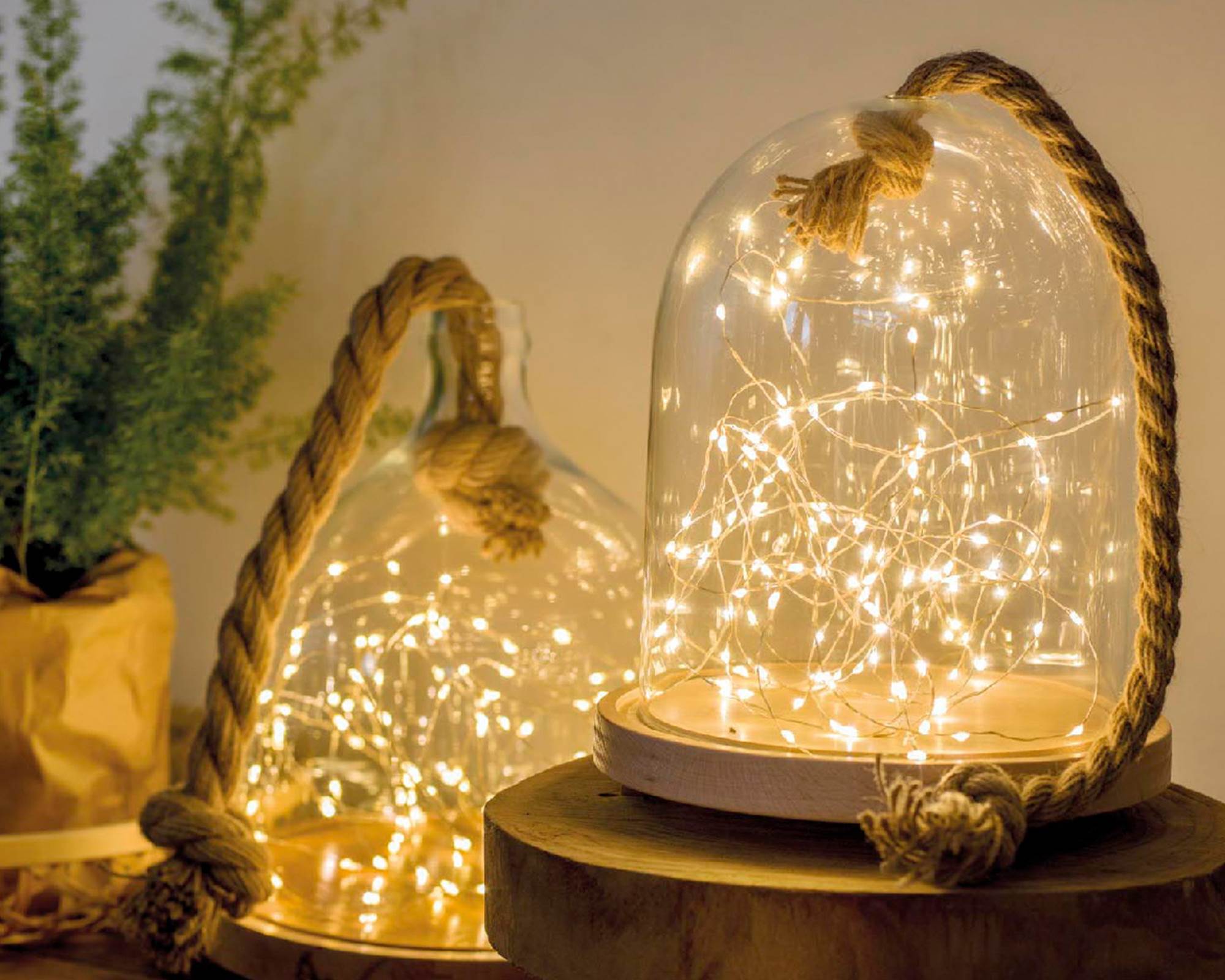 Catena Micro Luci Led per Interno Argento e Bianco 195cm in Pvc - immagine 4