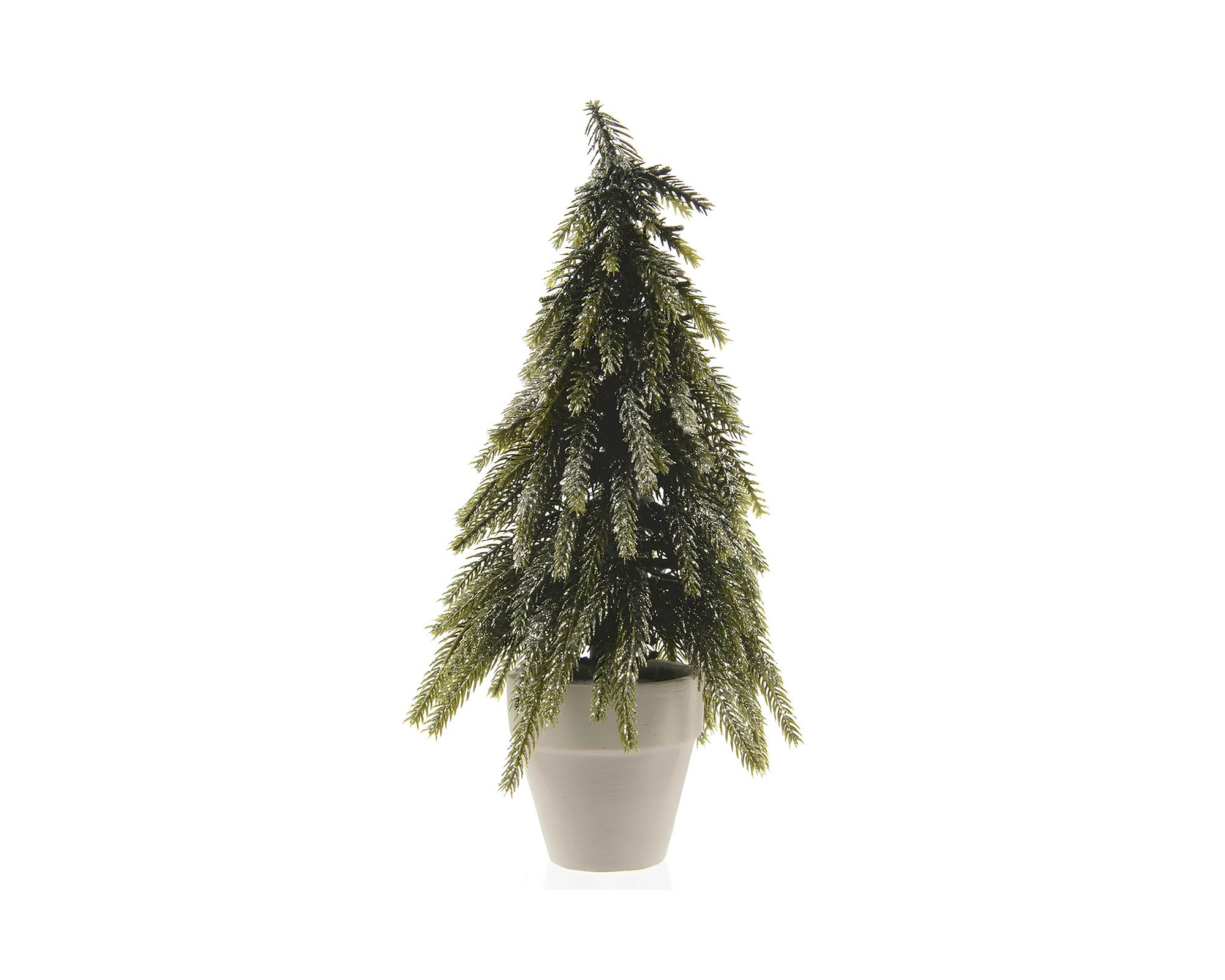 Mini Albero Glitterato Verde D15x26cm in Polietilene
